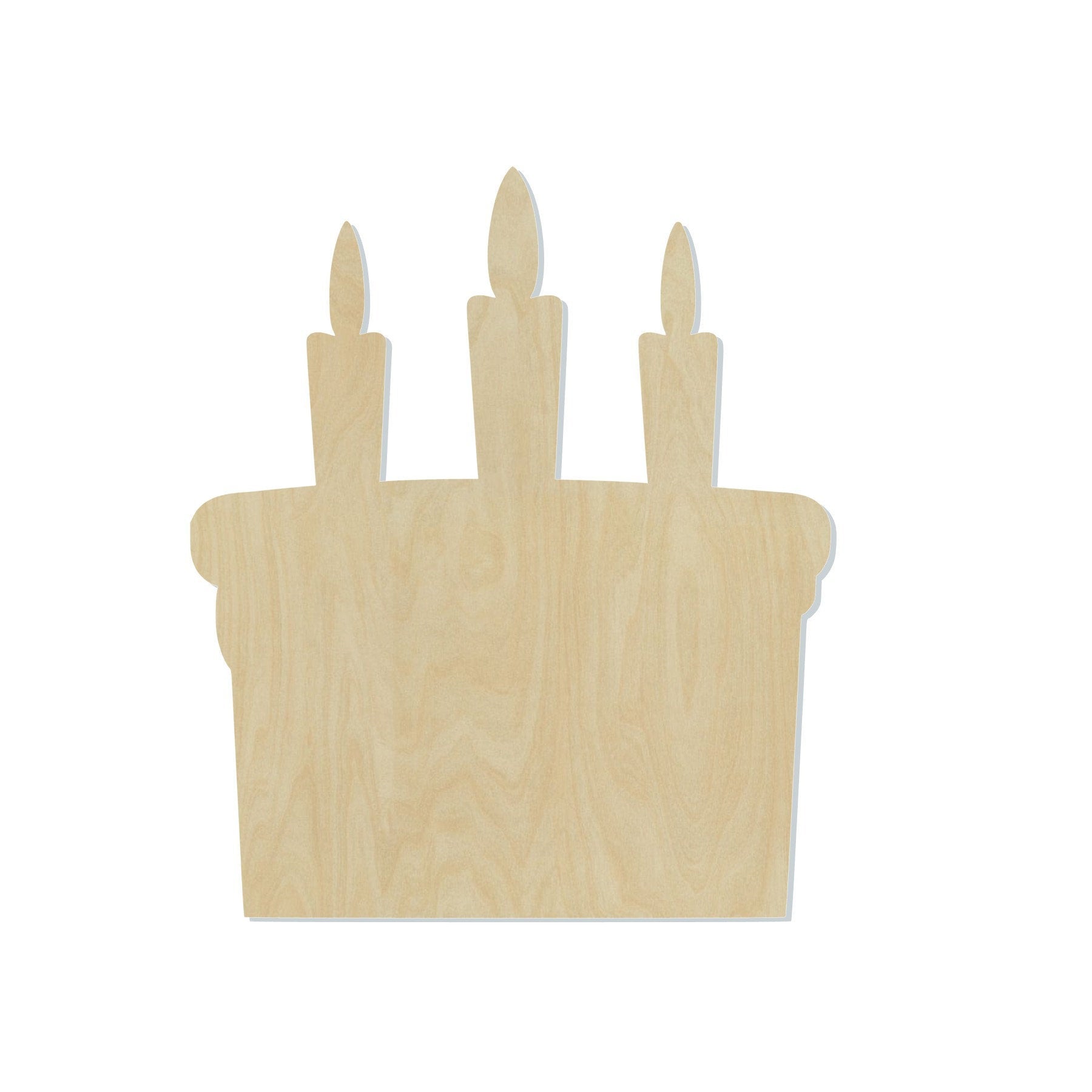 Birthday Cake Cutout #1043 - Multiple Sizes Available - Unfinished Wood Cutout Shapes