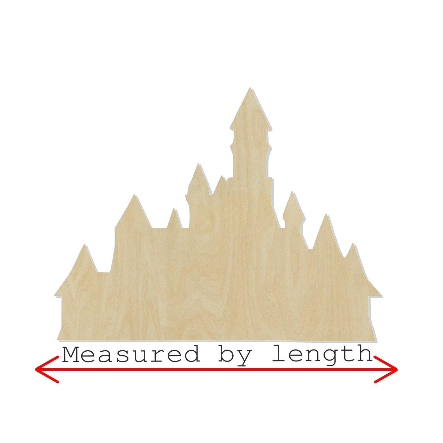 Castle Blank Castle Cutout #1050 - Multiple Sizes Available - Unfinished Wood Cutout Shapes