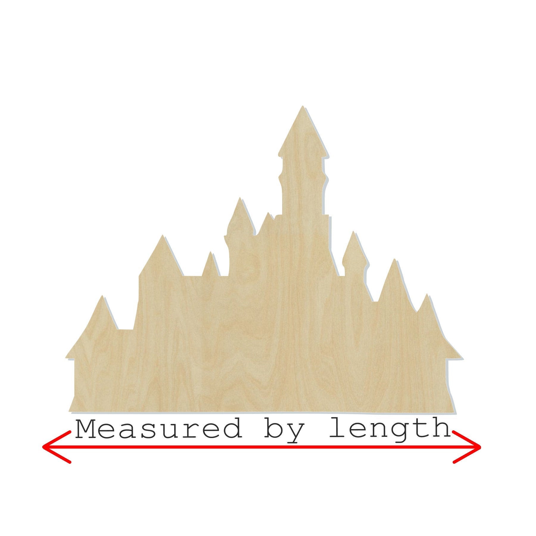 Castle Blank Castle Cutout #1050 - Multiple Sizes Available - Unfinished Wood Cutout Shapes