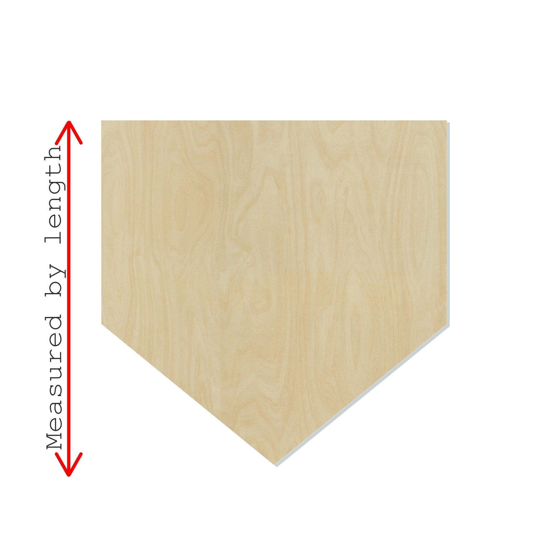 Home Plate Blank Home Plate Cutout #1069 - Multiple Sizes Available - Unfinished Wood Cutout Shapes