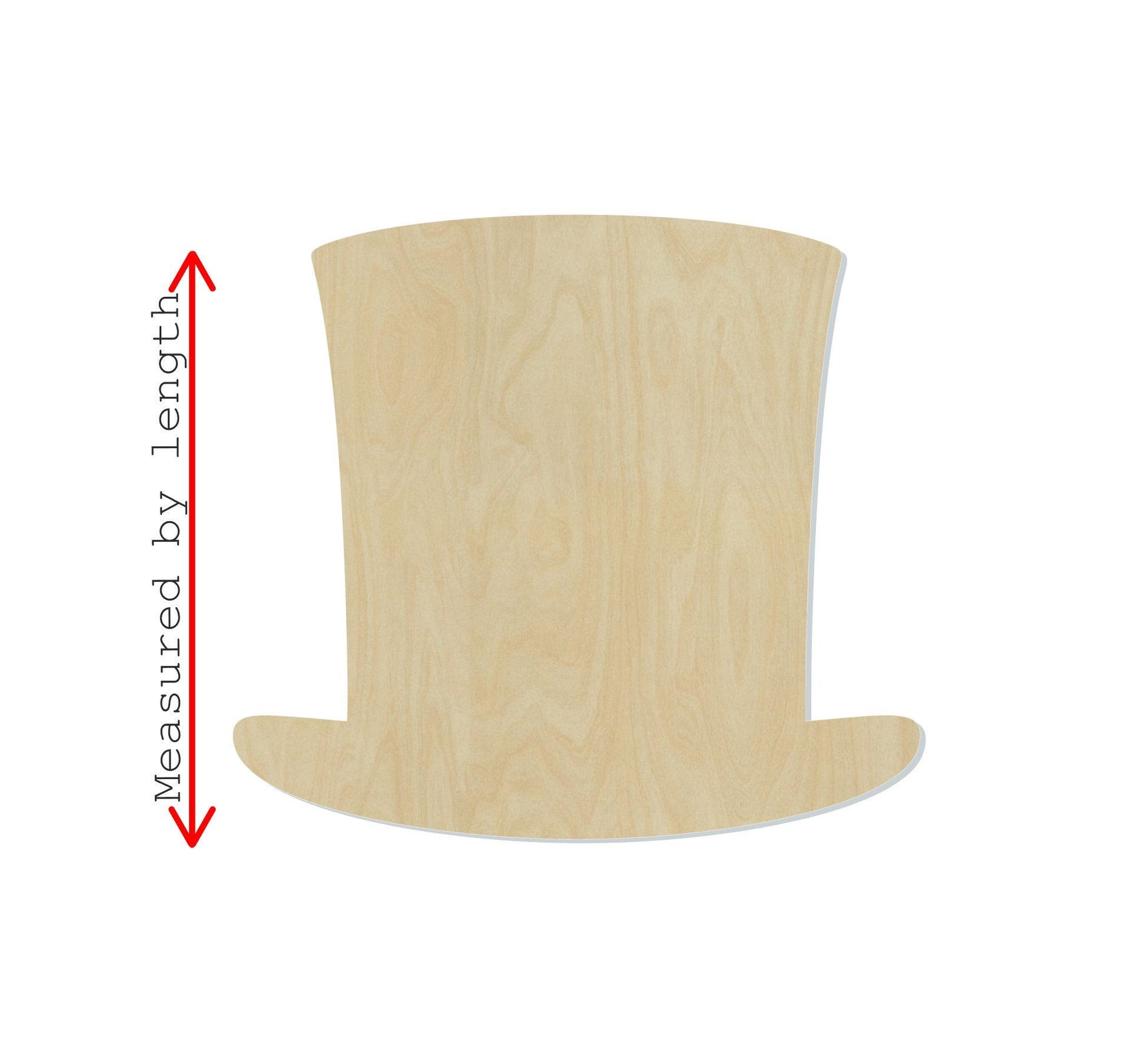 Abraham Top Hat Blank Top Hat Show Theater #1109 - Multiple Sizes Available - Unfinished Wood Cutout Shapes