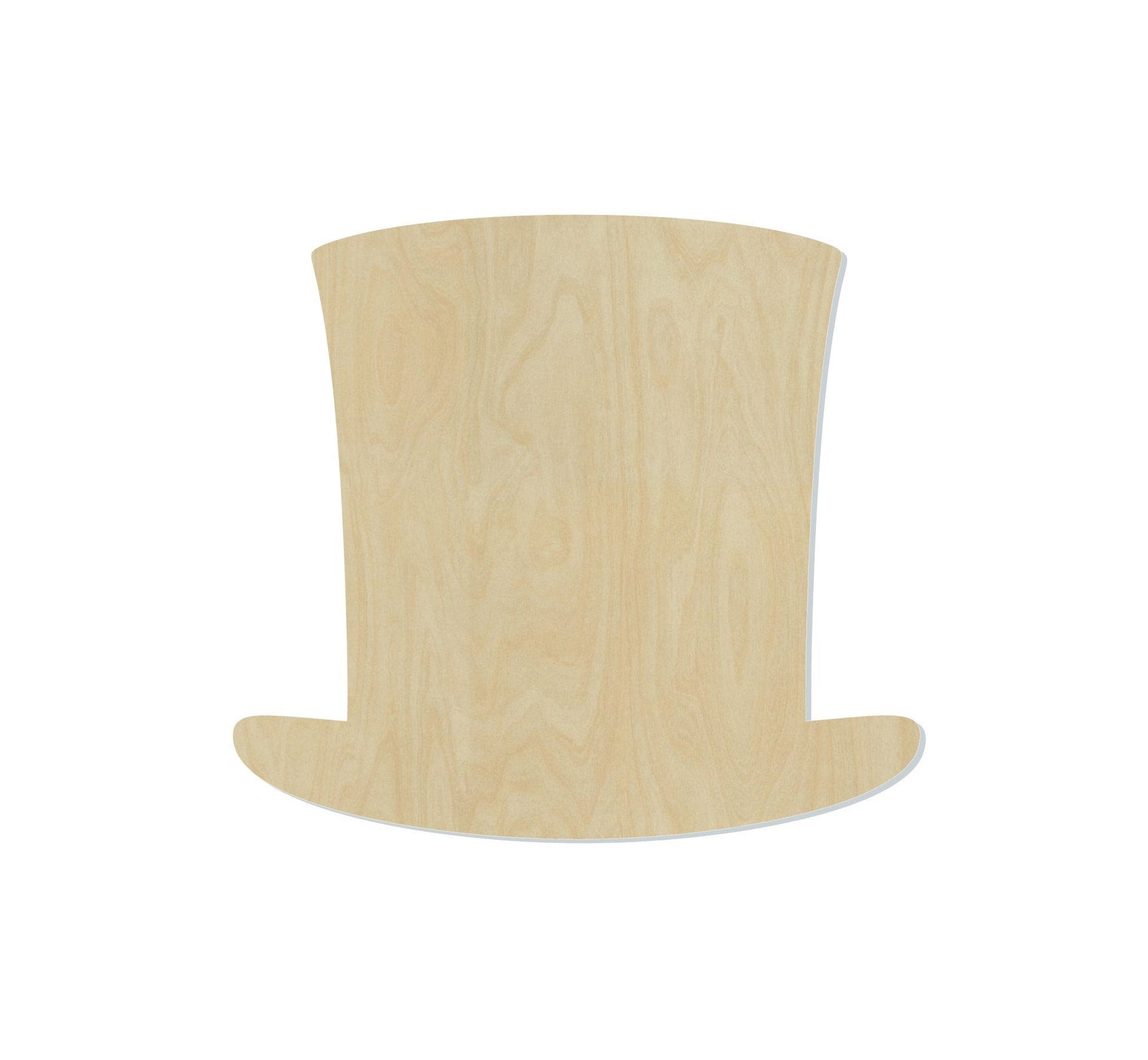 Abraham Top Hat Blank Top Hat Show Theater #1109 - Multiple Sizes Available - Unfinished Wood Cutout Shapes
