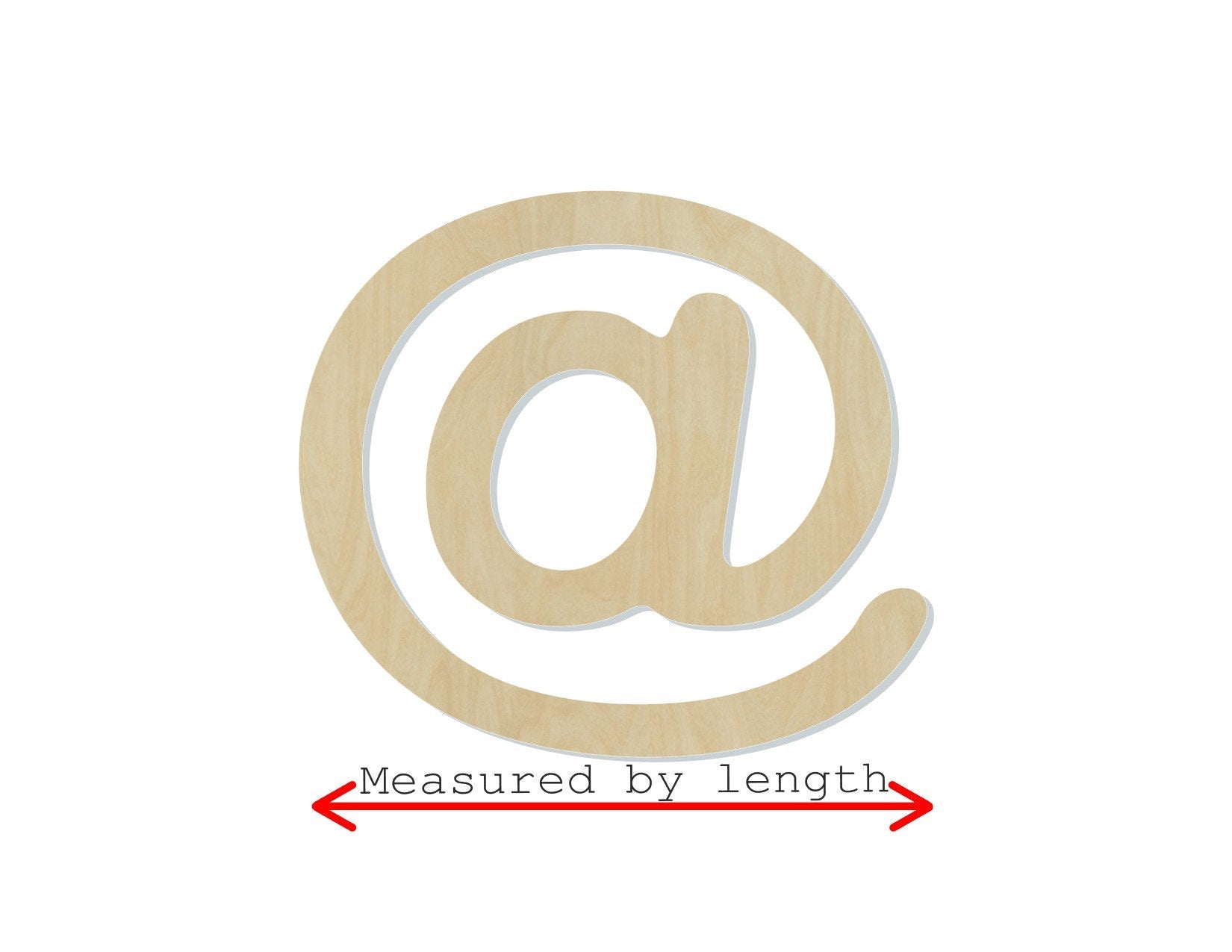 AT Symbol blank cutout email office #1142 - Multiple Sizes Available - Unfinished Wood Cutout Shapes