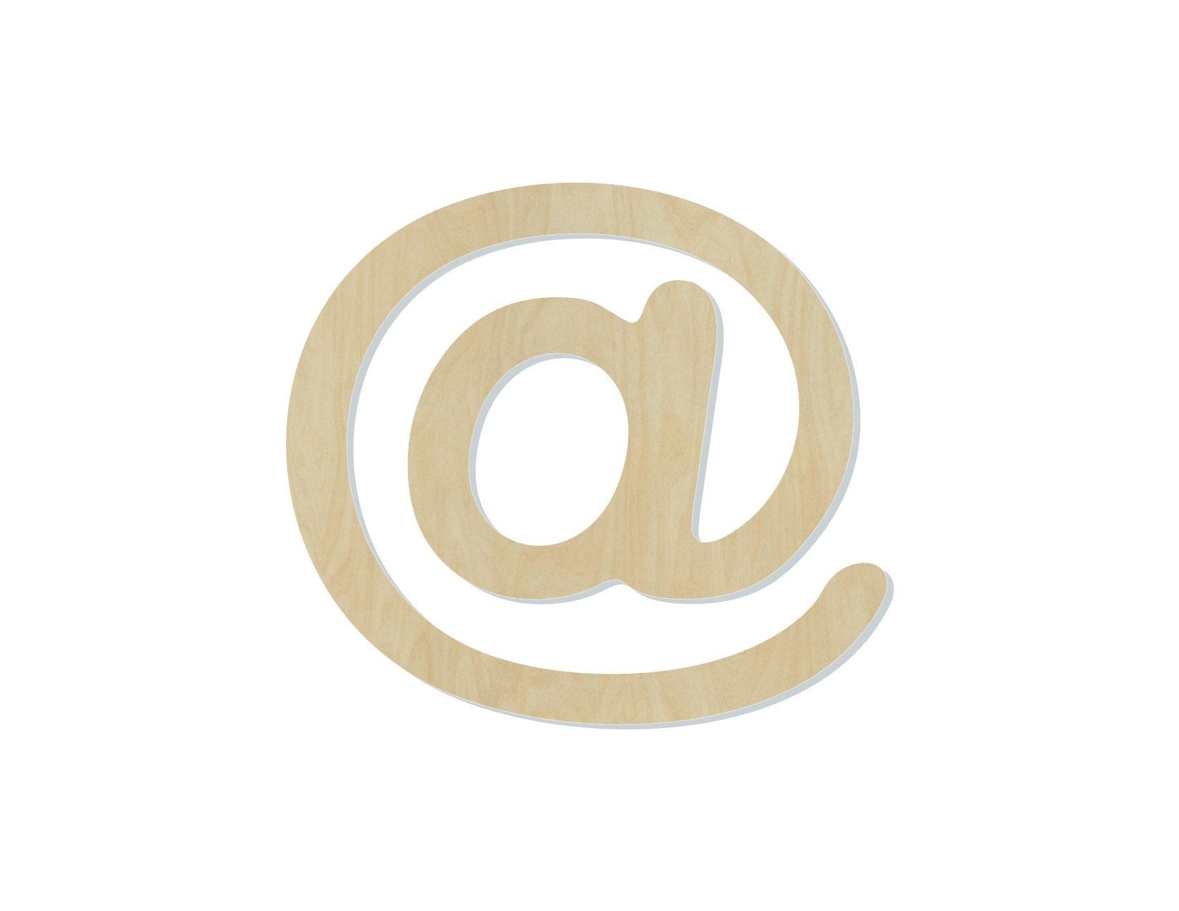AT Symbol blank cutout email office #1142 - Multiple Sizes Available - Unfinished Wood Cutout Shapes