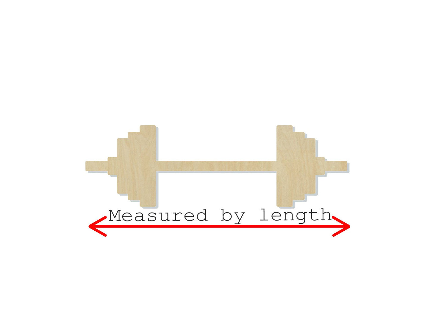 Barbell Blank wood cutout gym workout #1149 - Multiple Sizes Available - Unfinished Wood Cutout Shapes
