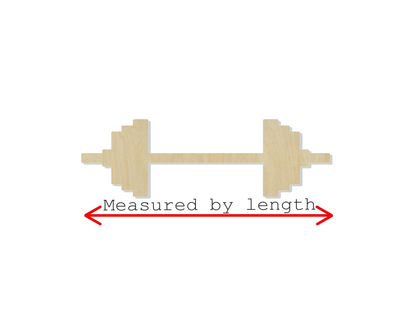 Barbell Blank wood cutout gym workout #1149 - Multiple Sizes Available - Unfinished Wood Cutout Shapes