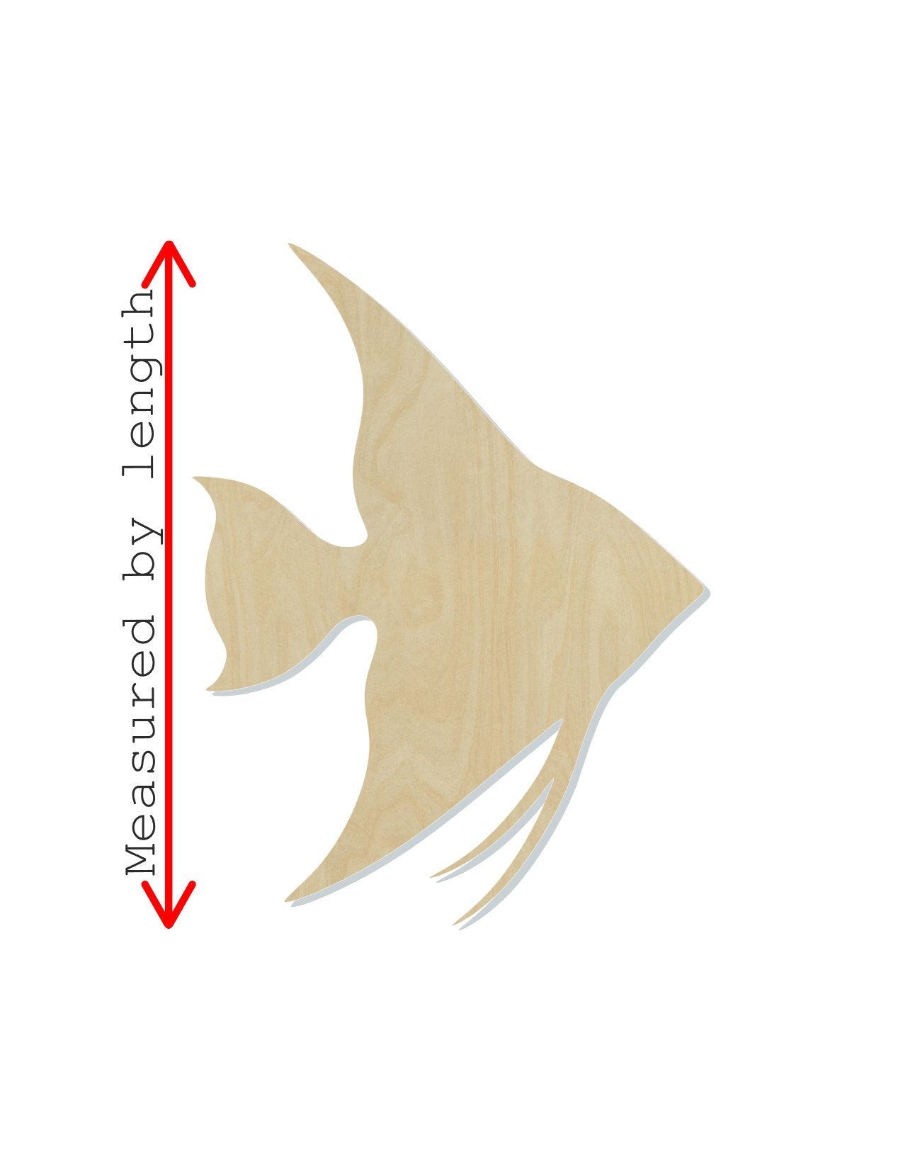 Angel Fish wood blank ocean sea animals  #1160 - Multiple Sizes Available - Unfinished Wood Cutout Shapes