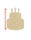 Birthday Cake Cutout wood blanks Celebration Happy Birthday #1193 - Multiple Sizes Available - Unfinished Cutout Shapes