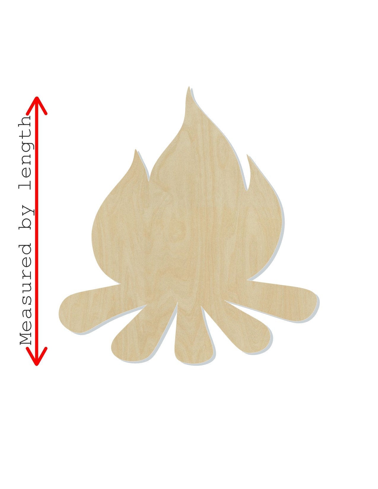 Campfire wood cutouts blank camping fires boy scouts #1250 - Multiple Sizes Available - Unfinished Wood Cutout Shapes