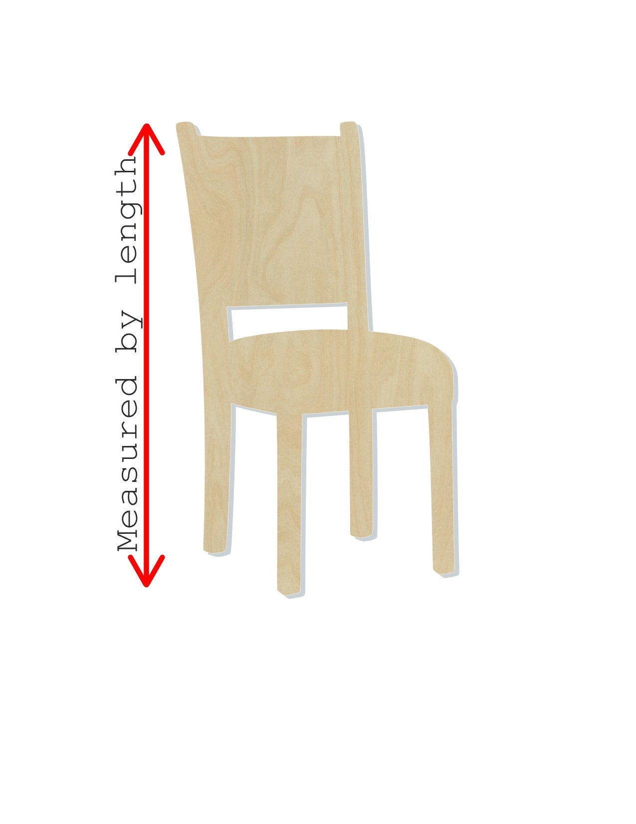 Chair blank wood cutouts DIY Paint, Household Chair #1278 - Multiple Sizes Available - Unfinished Cutout Shapes