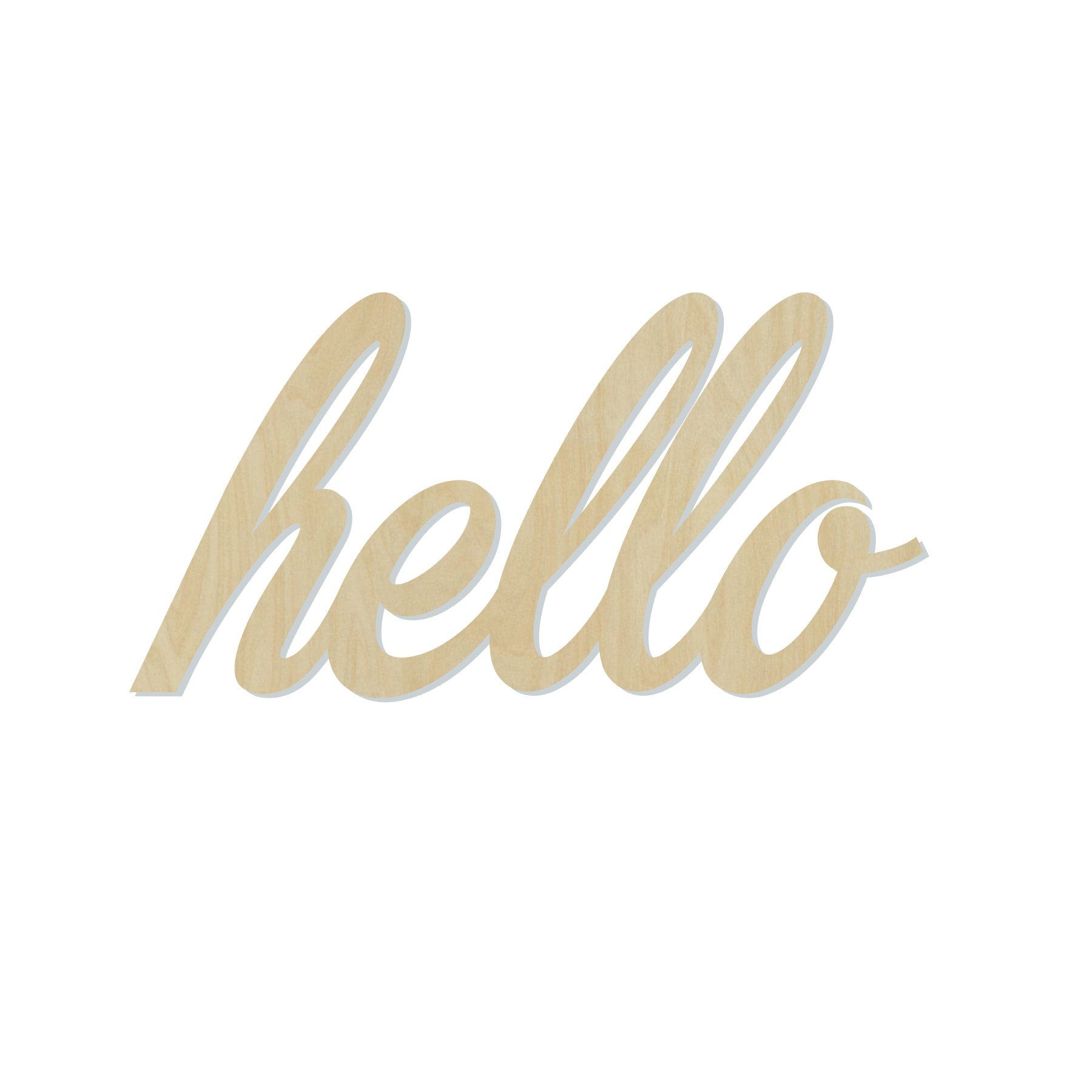 Hello word cutout word cutouts blanks DIY paint #2220 - Multiple Sizes Available - Unfinished Cutout Shapes