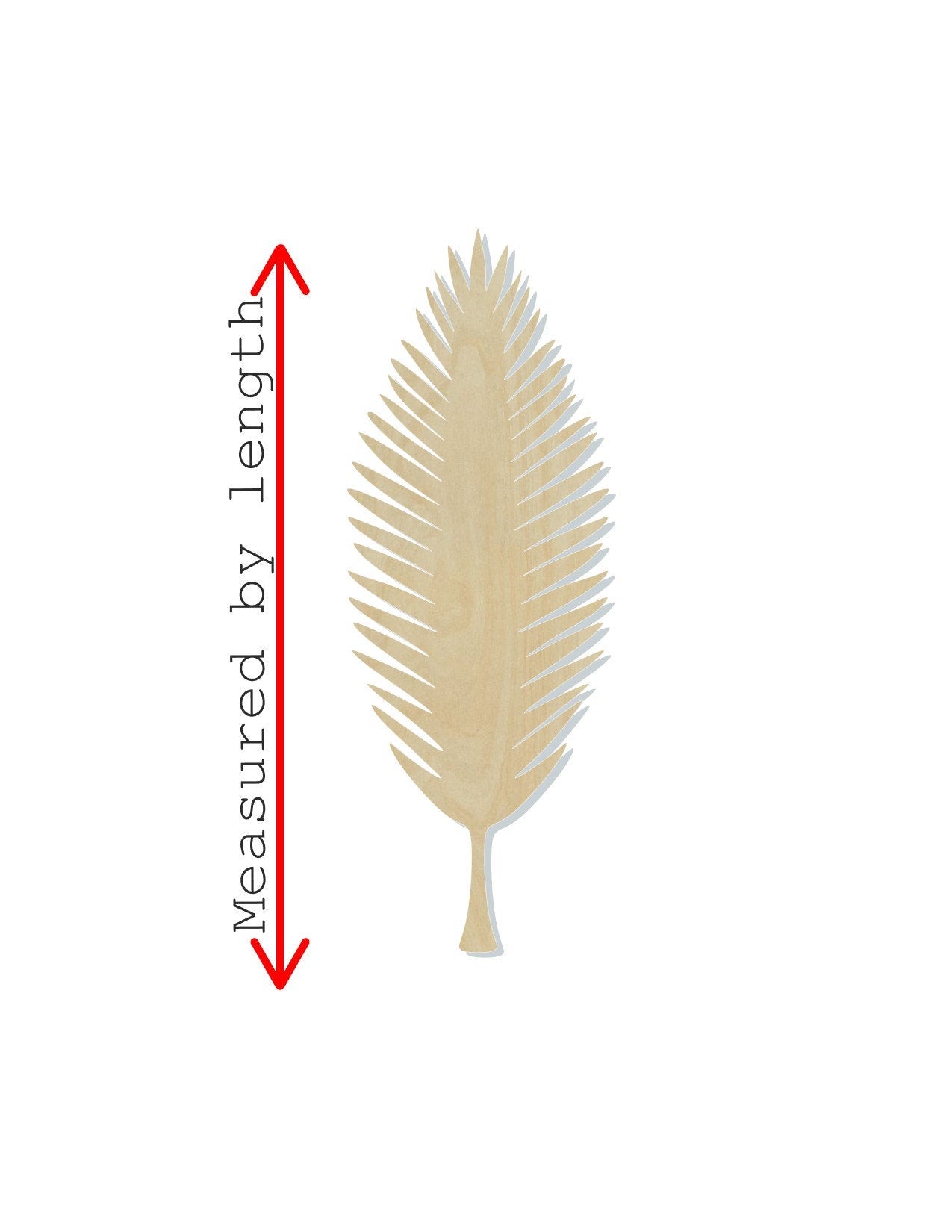 Coconut Tree Leaf Plant cutouts Paint yourself Paint kits wood blanks DIY Garden #1318 - Multiple Sizes Available - Unfinished Cutout Shapes