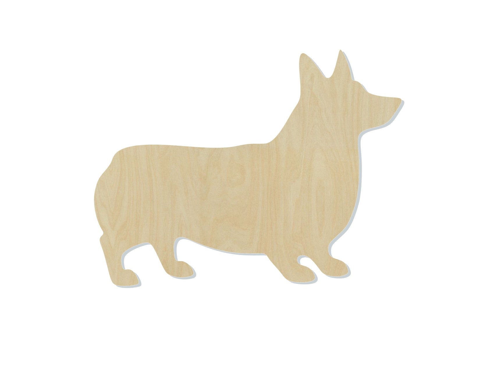 Corgi Dog wood blank cutouts Paint yourself Paint kit DIY Mans best friend #1325 - Multiple Sizes Available - Unfinished Cutout Shapes