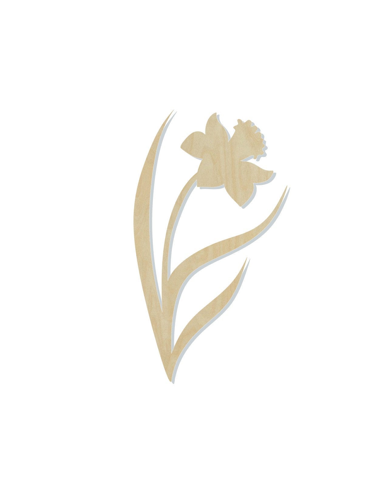 Daffodil flower garden mothers day DIY Paint kit color yourself #1359 - Multiple Sizes Available - Unfinished Cutout Shapes
