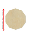 Decagon Shape wood cutouts blank DIY Paint kit color yourself #1365 - Multiple Sizes Available - Unfinished Cutout Shapes