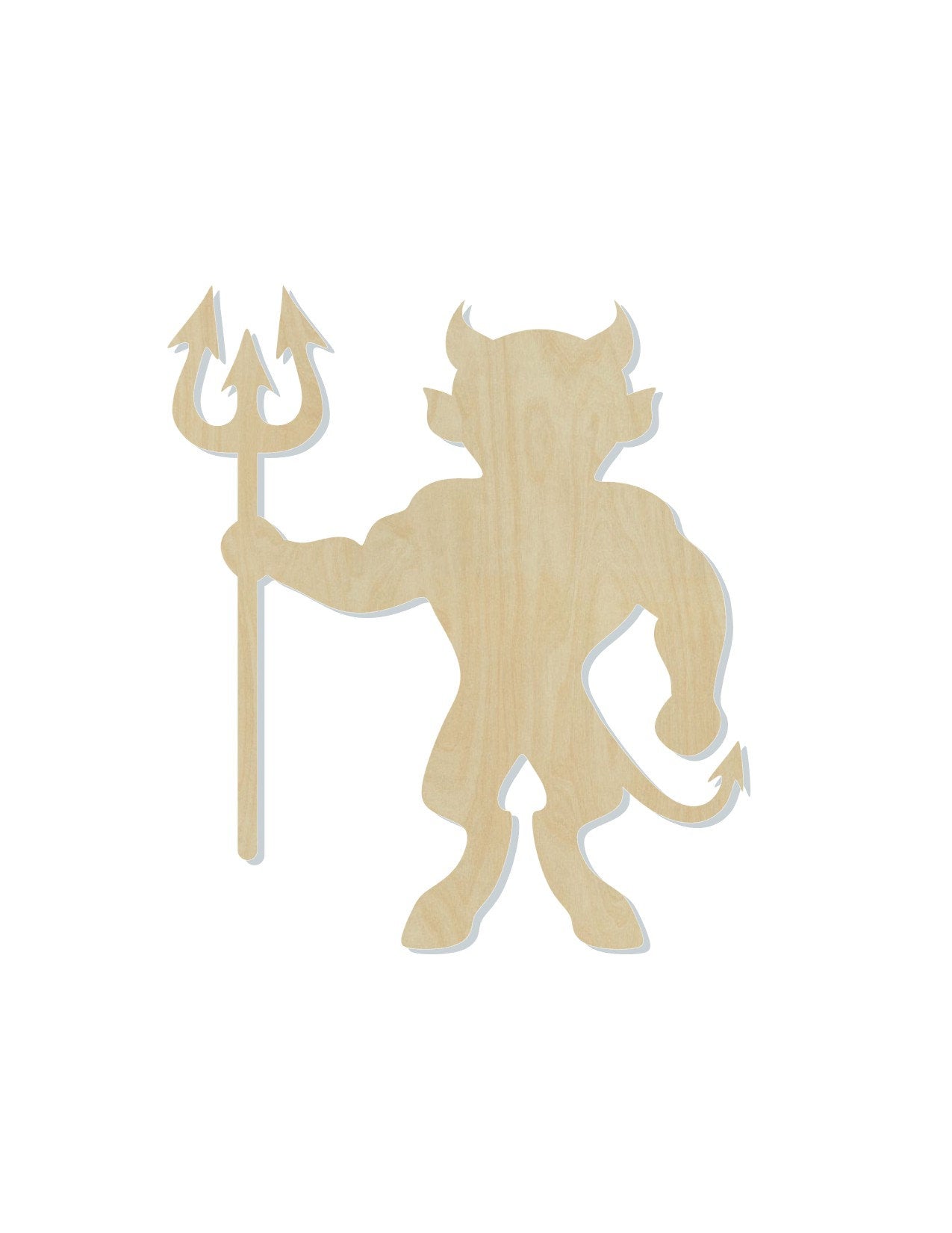 Devil Hell DIY Paint kit wood blank cutouts #1371 - Multiple Sizes Available - Unfinished Cutout Shapes