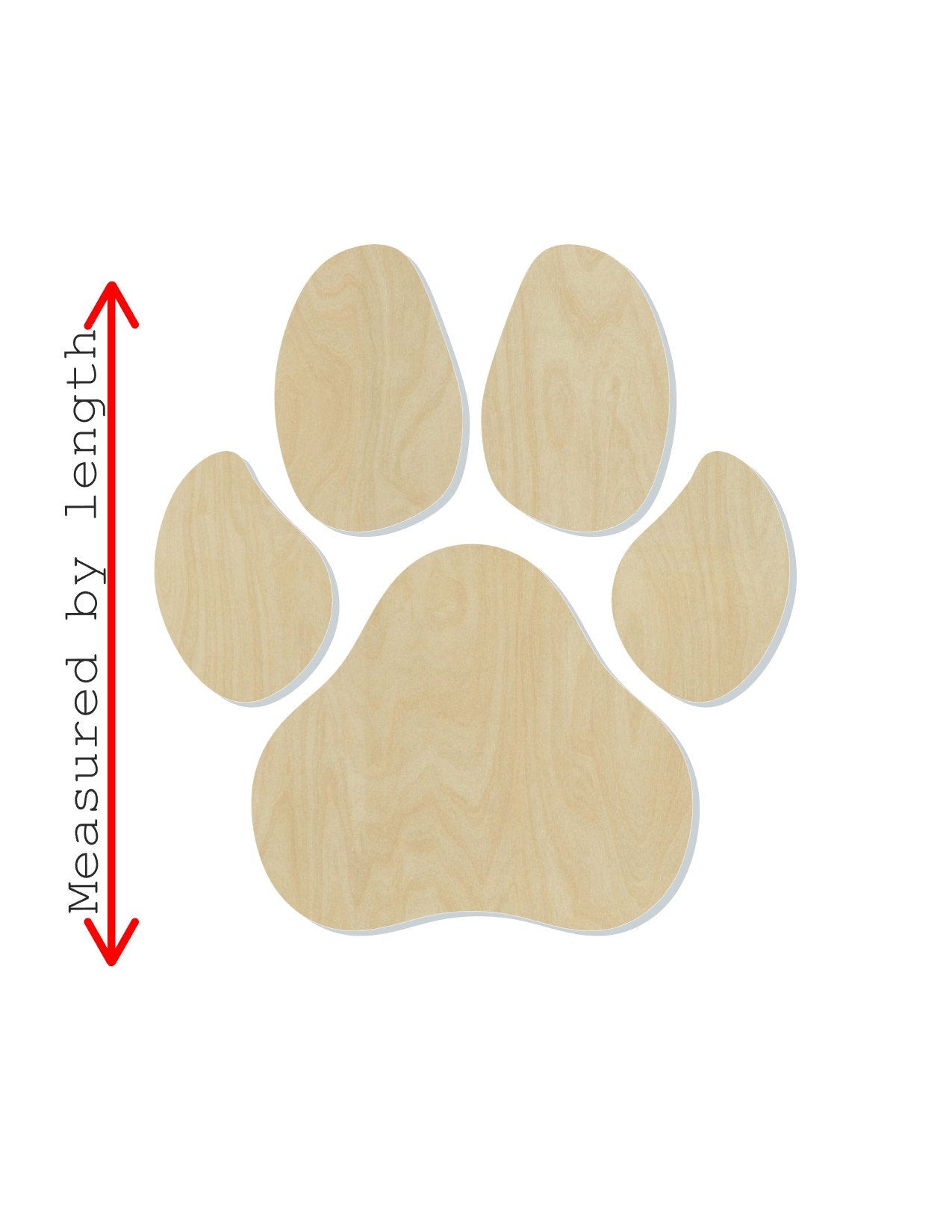 Dog Paw Print wood blank cutouts Puppy Mans best friend animal cutouts DIY #1387 - Multiple Sizes Available - Unfinished Cutout Shapes