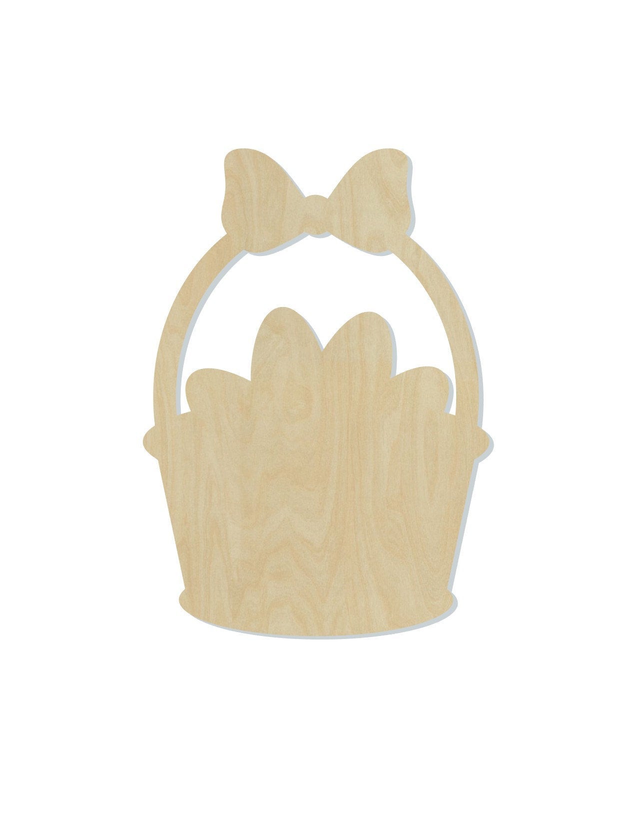 Easter Basket Cutout wood cutouts Easter Craft DIY Paint kit Eggs Color #1421 - Multiple Sizes Available - Unfinished Cutout Shapes