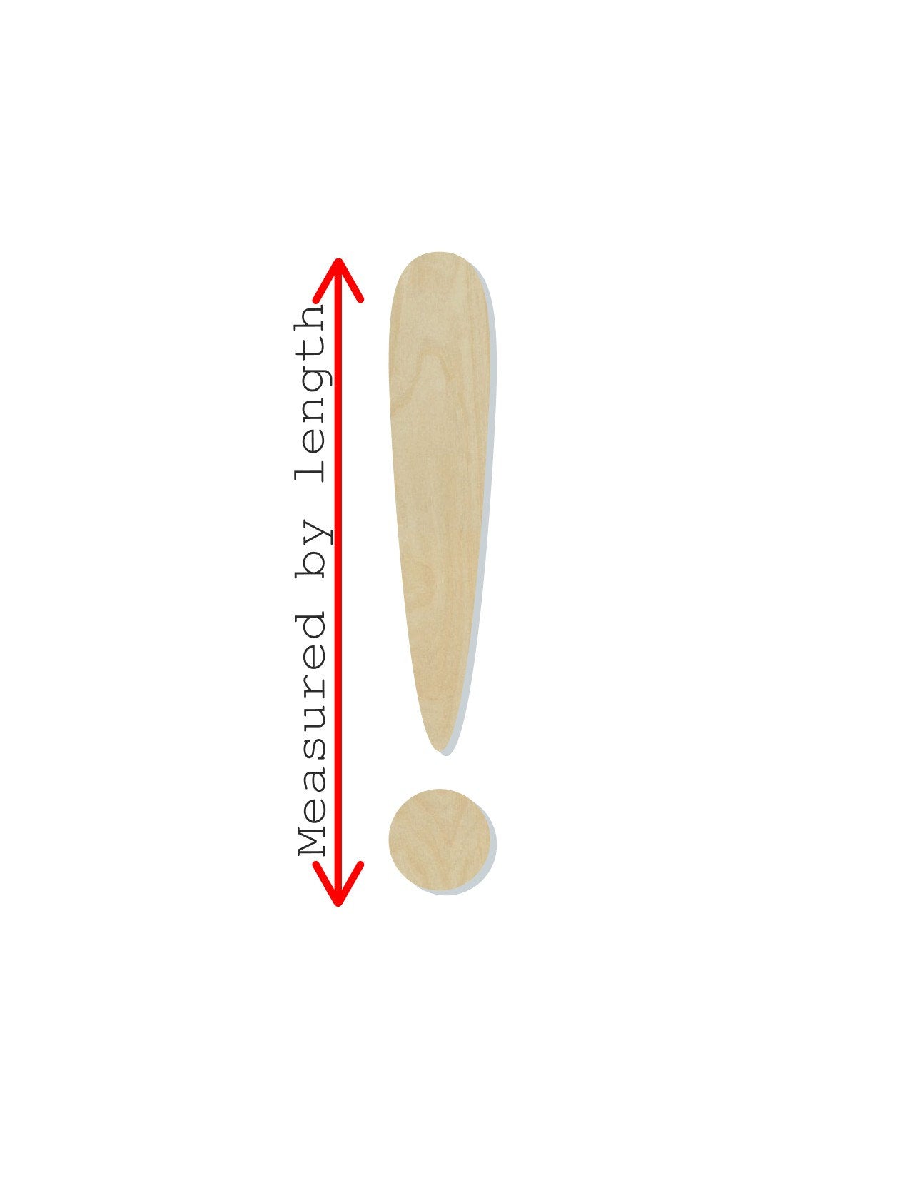 Exclamation Point Cutout word cutouts wood blank cutouts DIY Paint Custom Name #1447 - Multiple Sizes Available - Unfinished Cutout Shapes