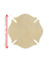 Fireman Badge Fire Fighter Emergency wood cutouts DIY Paint kit #1465 - Multiple Sizes Available - Unfinished wood Cutout Shapes