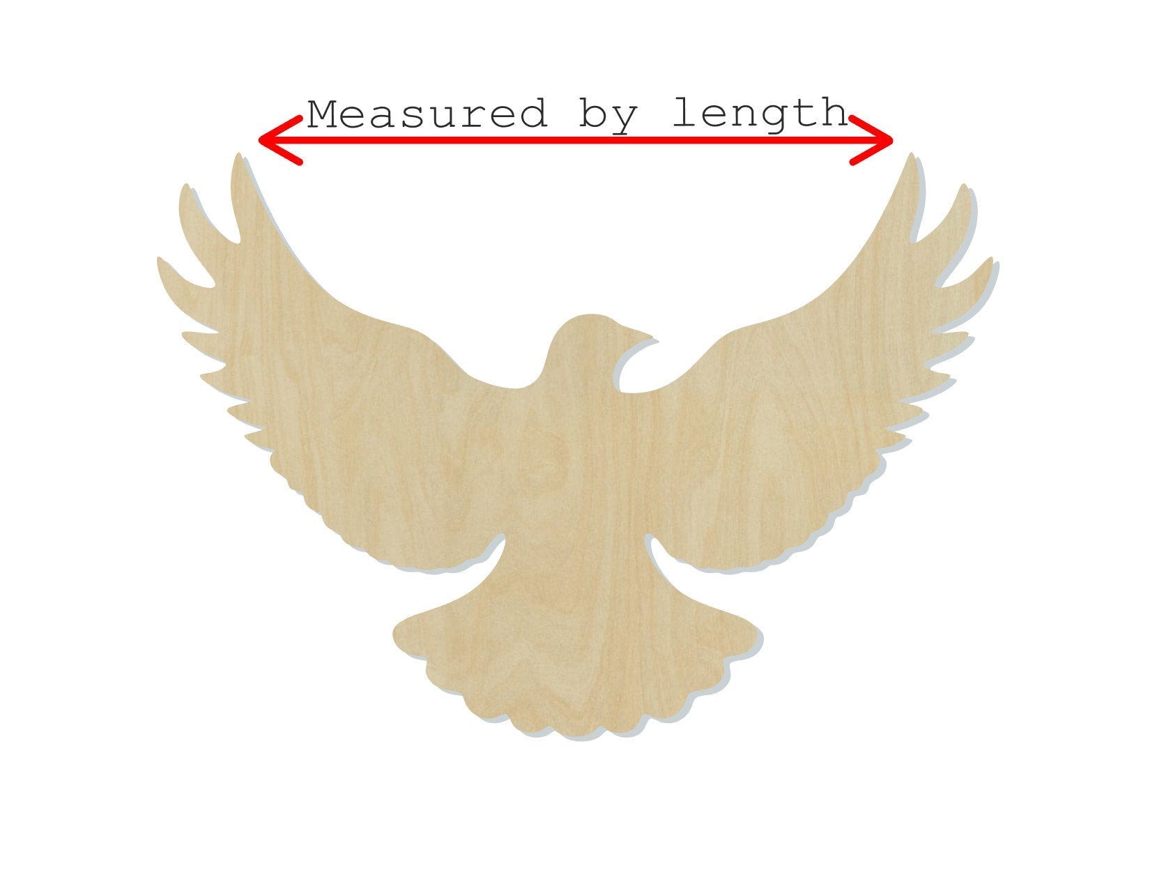 Flying Dove wood cutouts animal cutouts flying zoo animals DIY paint kit #1487 - Multiple Sizes Available - Unfinished Wood Cutout Shapes