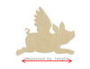 Flying Pig wood cutouts Animal Cutouts DIY Paint kit #1491 - Multiple Sizes Available - Unfinished Wood Cutout Shapes