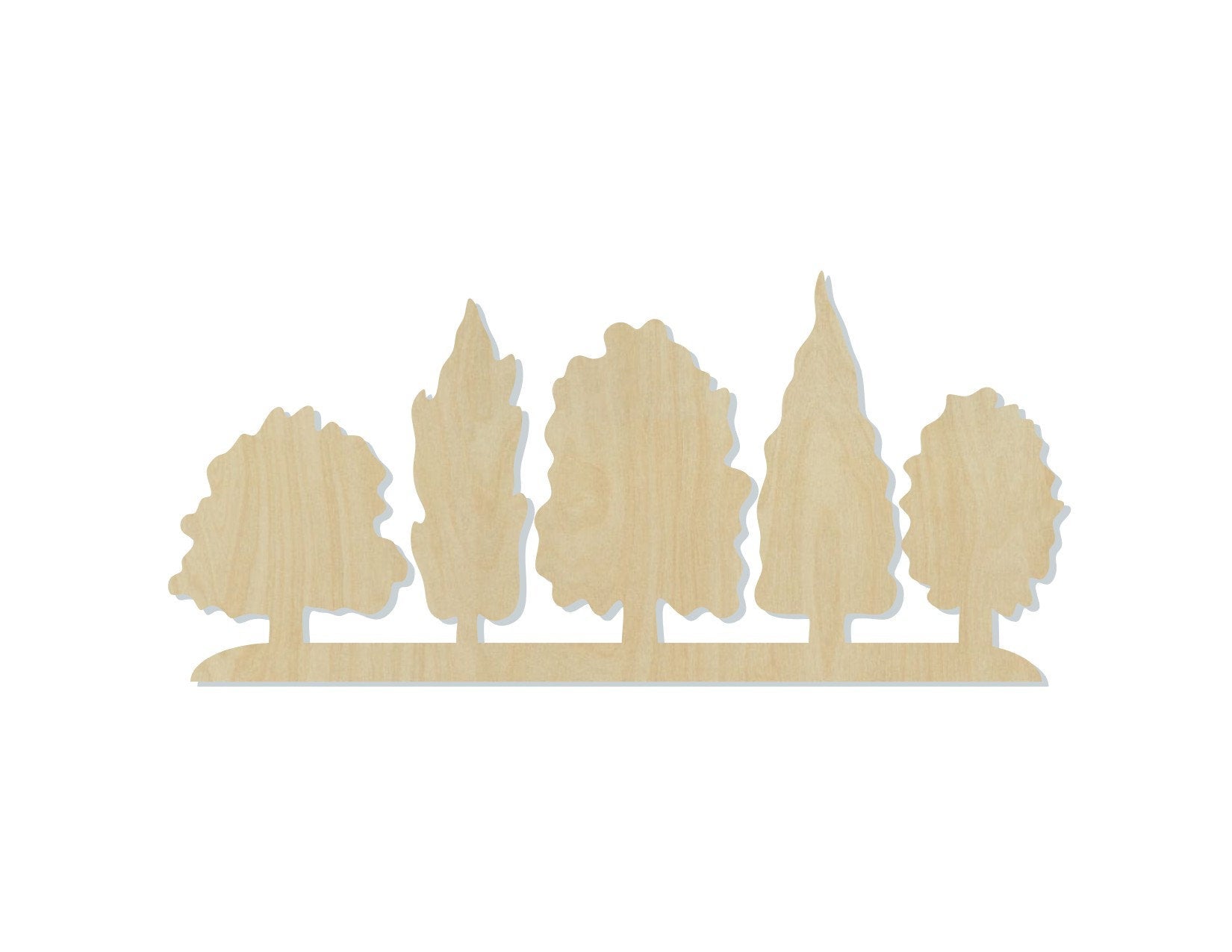 Forrest wood cutouts Land Trees Plants DIY paint kit #1505 - Multiple Sizes Available - Unfinished Wood Cutout Shapes