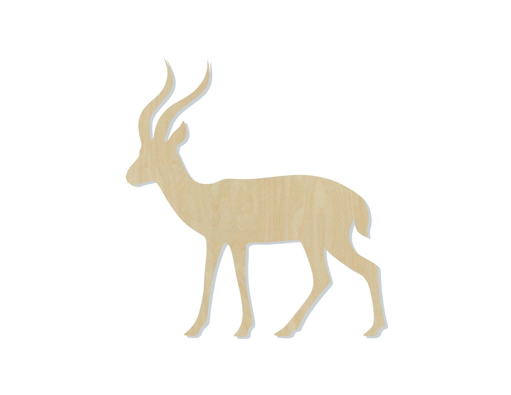 Gazelle wood cutouts animal cutouts zoo animals wild animals DIY paint kit #1520 - Multiple Sizes Available - Unfinished Wood Cutout Shapes