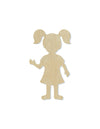 Girl wood cutouts school girl children child DIY Paint kit #1532 - Multiple Sizes Available - Unfinished wood cutout shapes