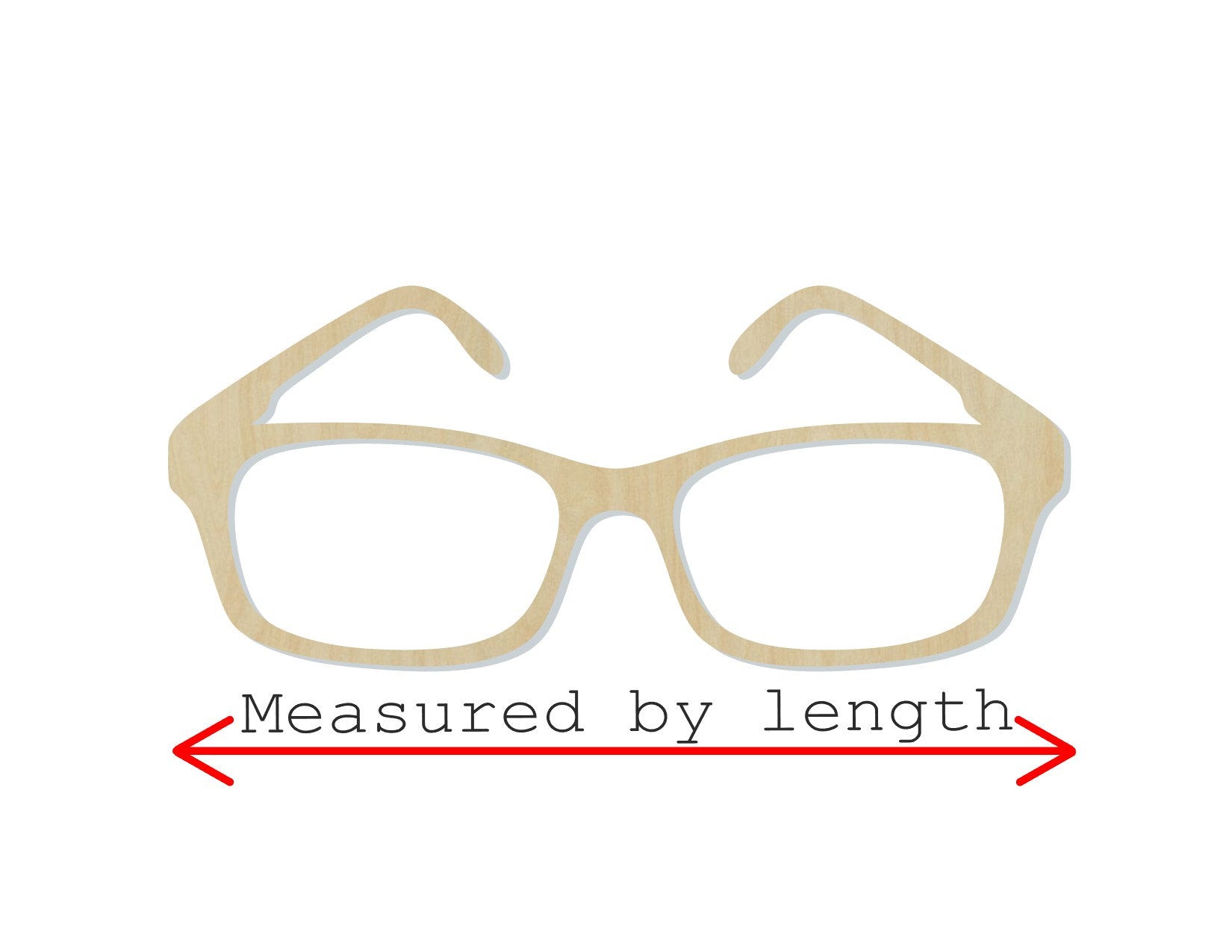 Glasses wood cutouts DIY Paint yourself #1534 - Multiple Sizes Available - Unfinished Wood Cutout Shapes