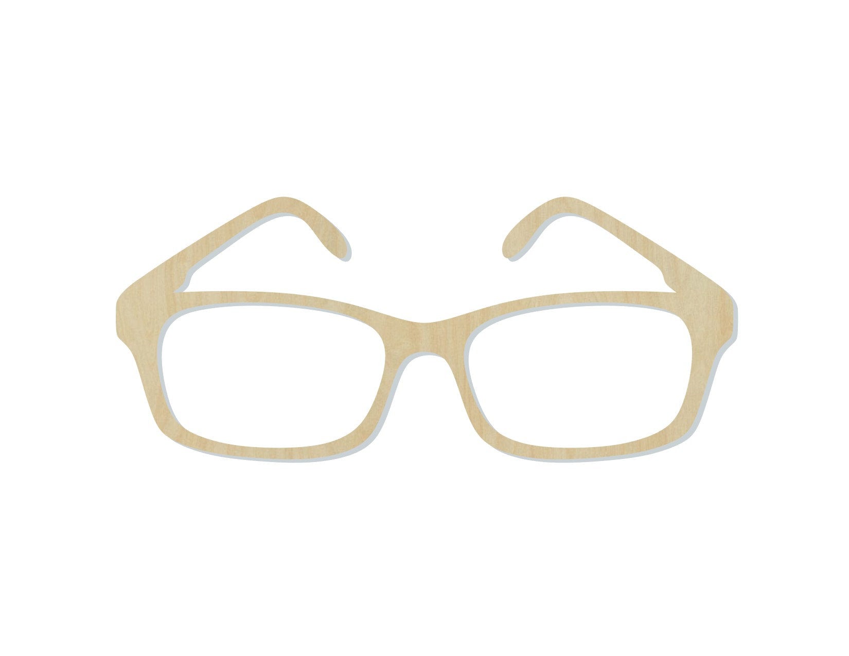 Glasses wood cutouts DIY Paint yourself #1534 - Multiple Sizes Available - Unfinished Wood Cutout Shapes
