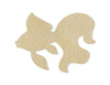 Goldfish wood cutouts Fish animal cutouts DIY Paint kit #1541 - Multiple Sizes Available - Unfinished wood cutout shapes