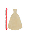 Gown wood cutouts Clothing Wedding Pretty DIY Paint kit #1547 - Multiple Sizes Available - Unfinished wood cutout shapes