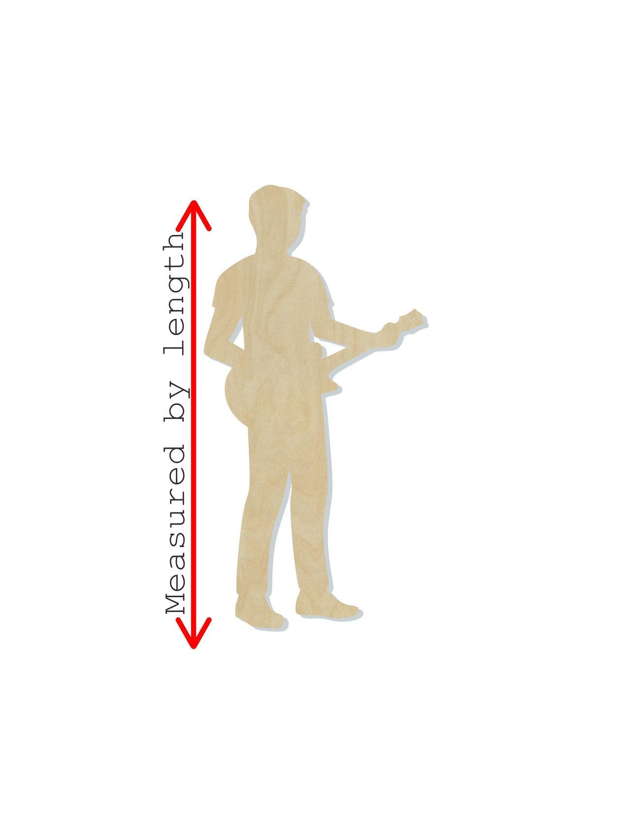 Guitarist Cutout Musician Music Class Band DIY Paint kit Wood cutouts #1564 - Multiple Sizes Available - Unfinished Cutout Shapes