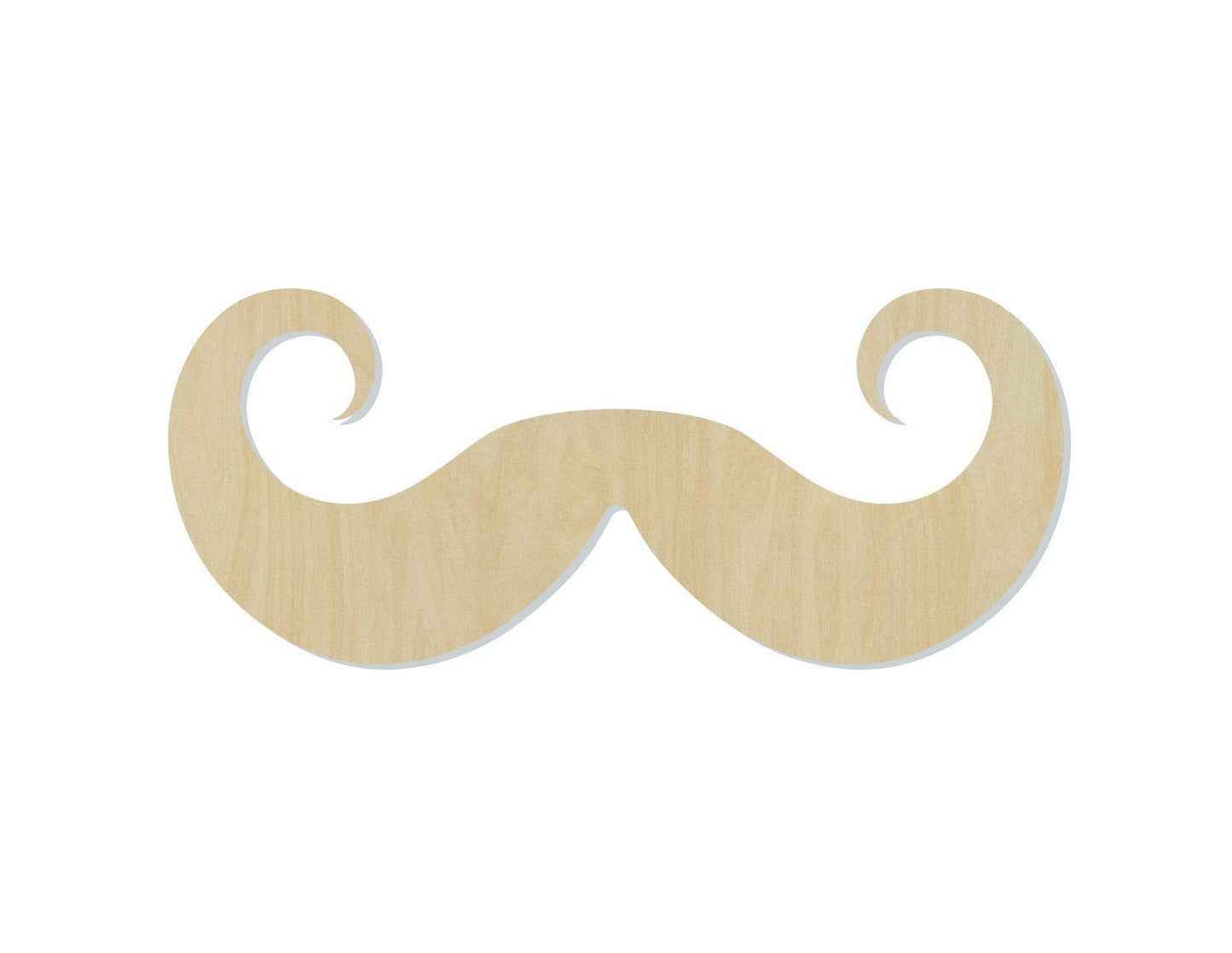 Handlebar Mustache Cutout wood cutouts Little Man Mr Man DIY paint kit #1581 - Multiple Sizes Available - Unfinished Cutout Shapes