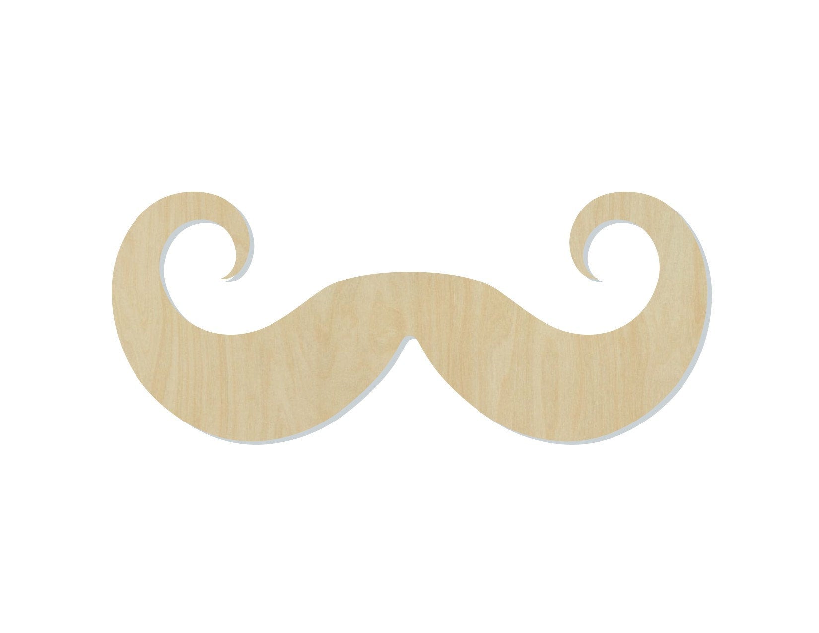Handlebar Mustache Cutout wood cutouts Little Man Mr Man DIY paint kit #1581 - Multiple Sizes Available - Unfinished Cutout Shapes