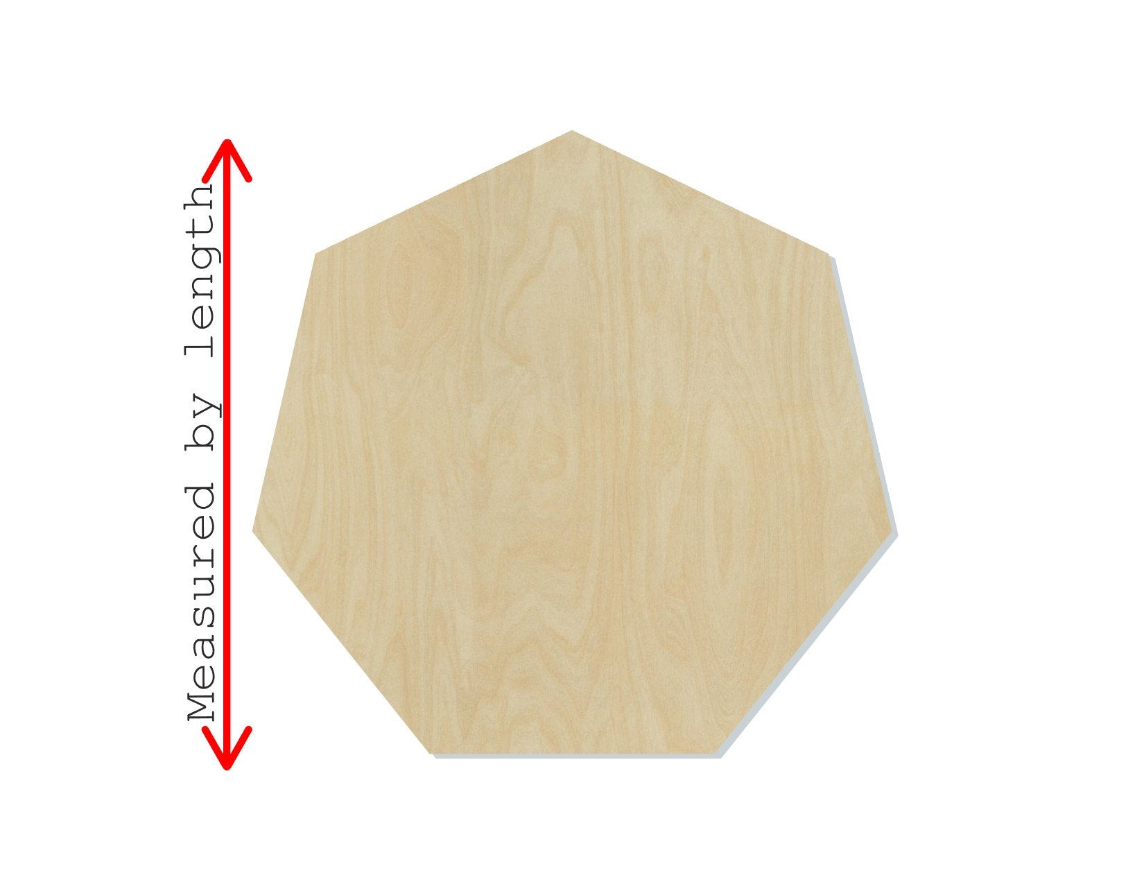 Heptagon wood shape Wood cutout #1593 - Multiple Sizes Available - Unfinished Wood Cutouts Shapes