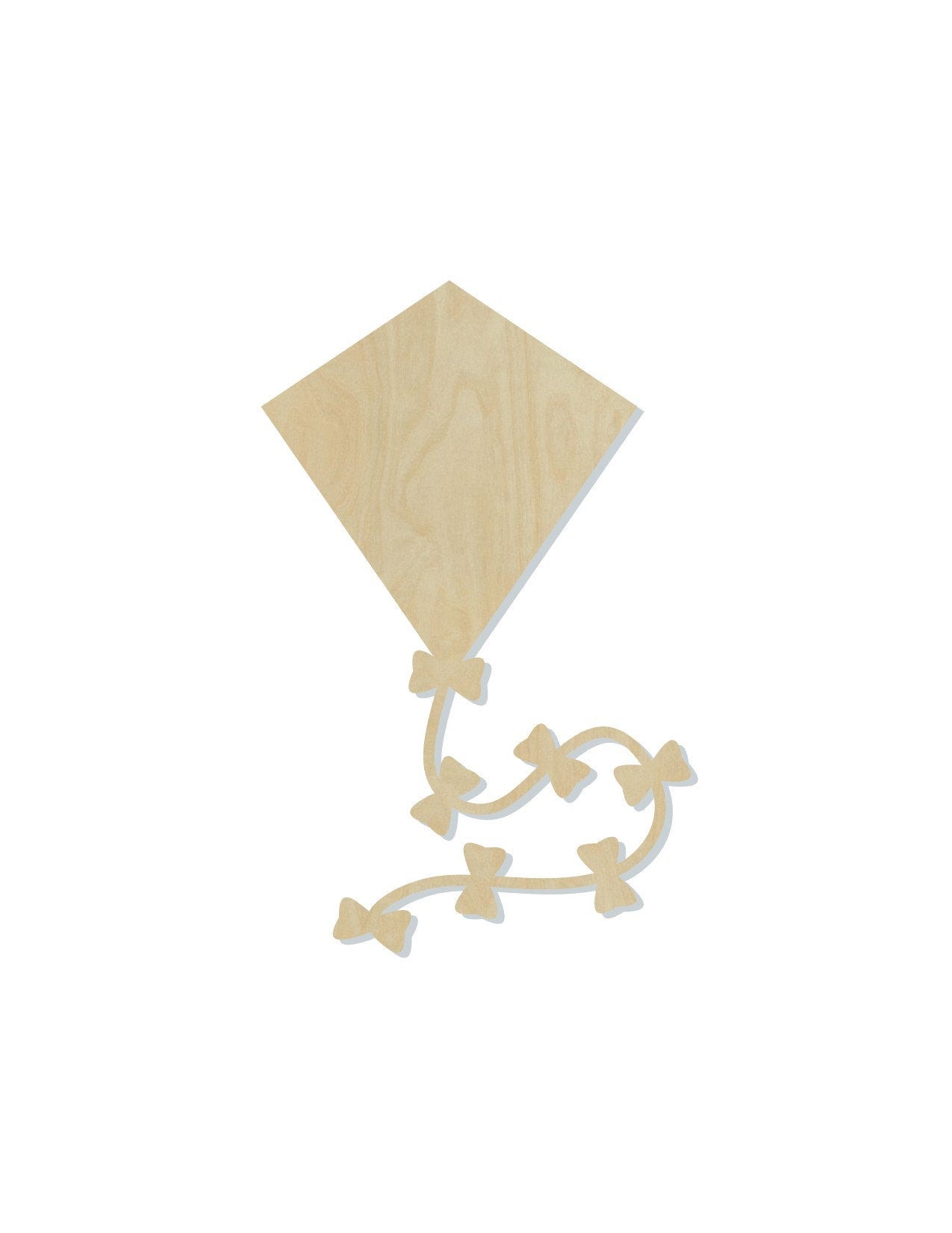 Kite wood cutout wood shapes DIY paint kit #1653 - Multiple Sizes Available - Unfinished Wood Cutout Shapes