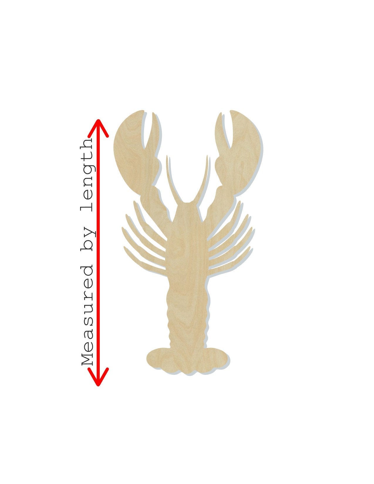 Lobster wood cutouts wood shapes animal shapes animal cutouts DIY Paint kit #1701 - Multiple Sizes Available - Unfinished Wood Cutout Shapes