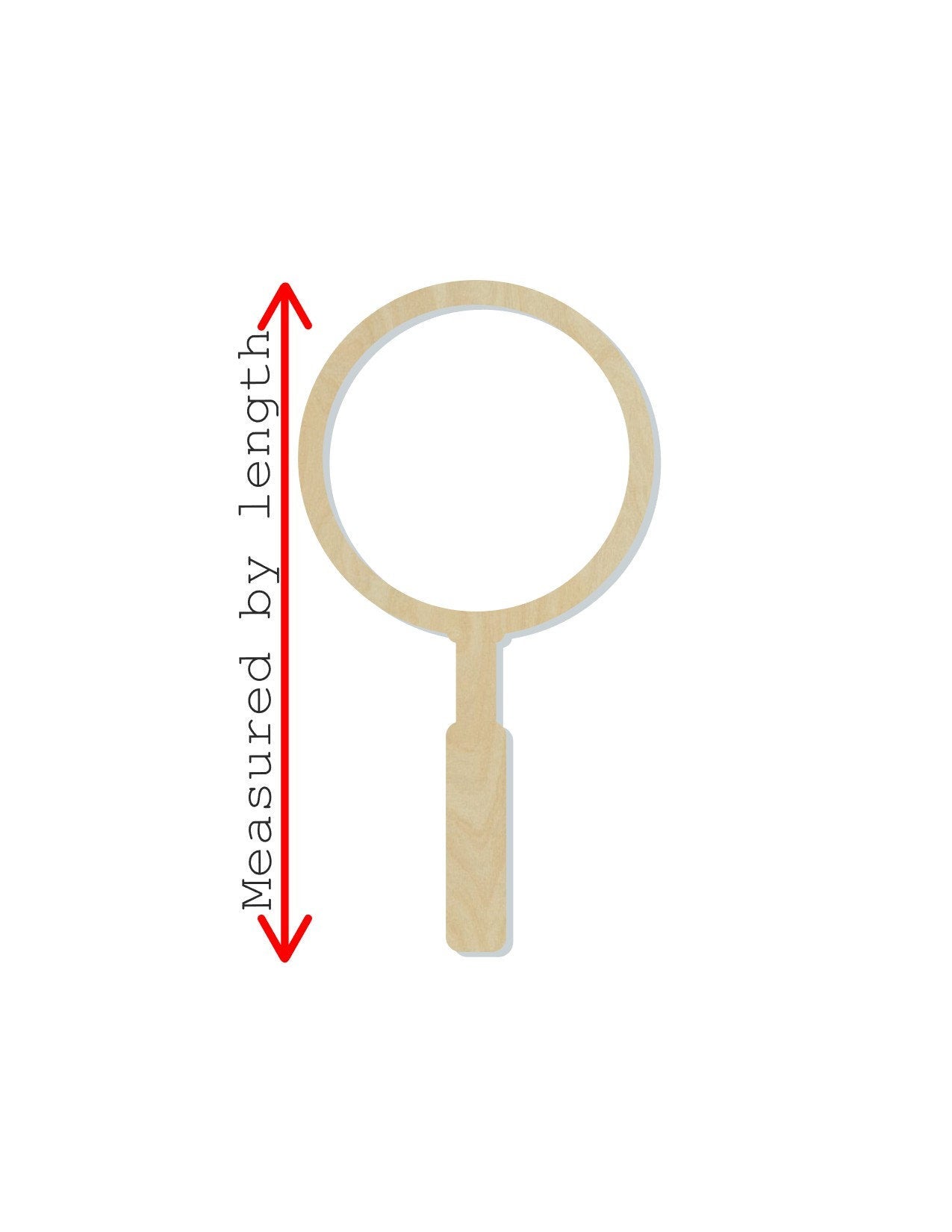 Magnifying Glass wood cutouts wood shapes DIY paint kit #1713 - Multiple Sizes Available - Unfinished Wood Cutout Shapes