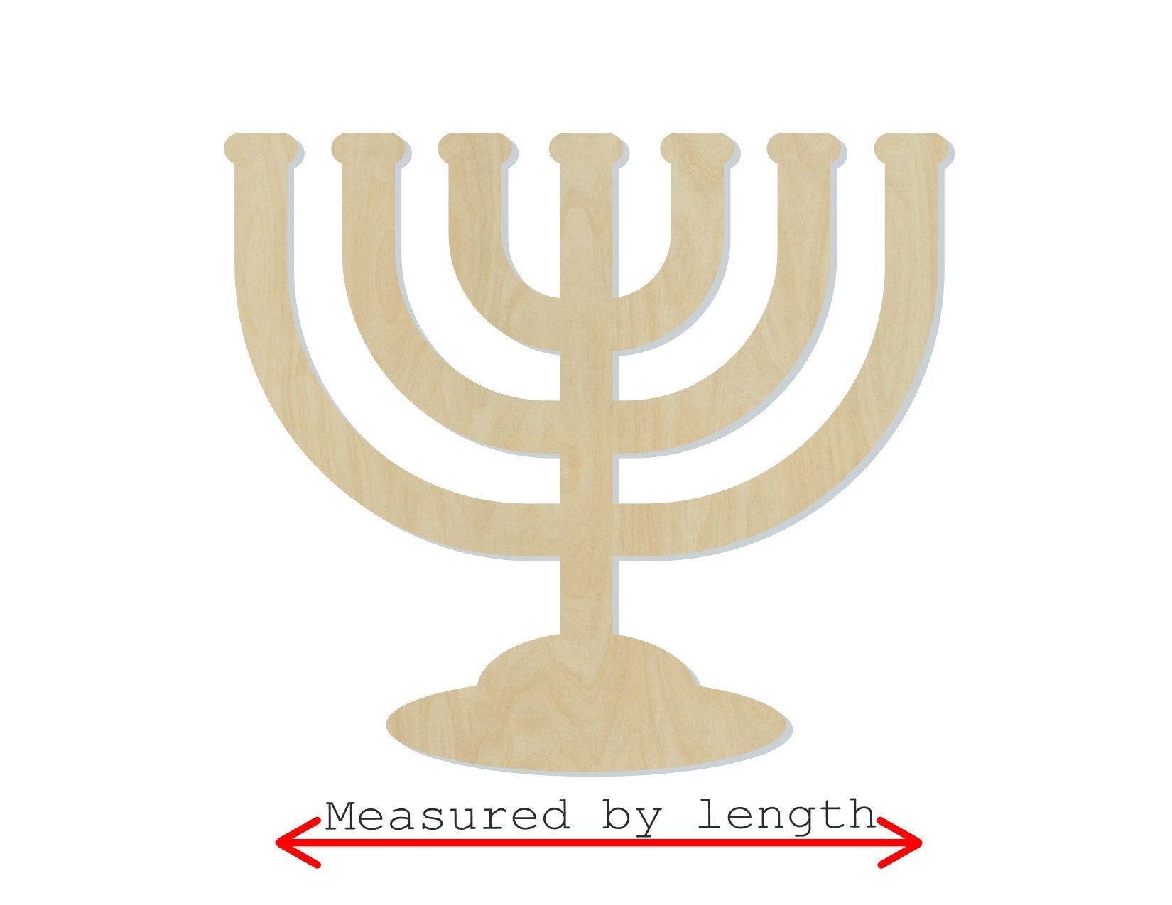 Menorah wood shape wood cutouts Holiday cutouts Holiday Craft DIY Paint kit #1737 - Multiple Sizes Available - Unfinished Wood Cutout Shapes