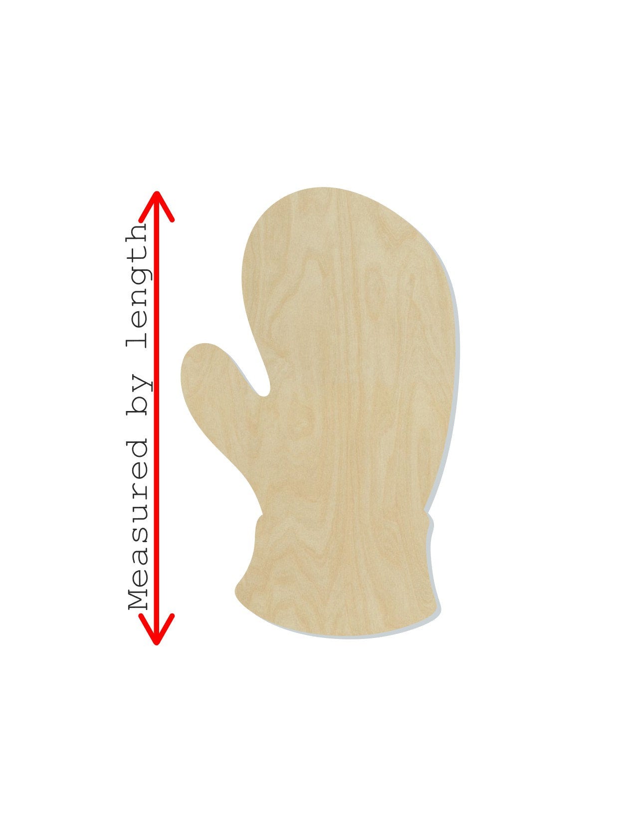 Mitten wood shape wood cutouts Snow Cold Glove DIY Paint kit #1749 - Multiple Sizes Available - Unfinished Wood Cutout Shapes
