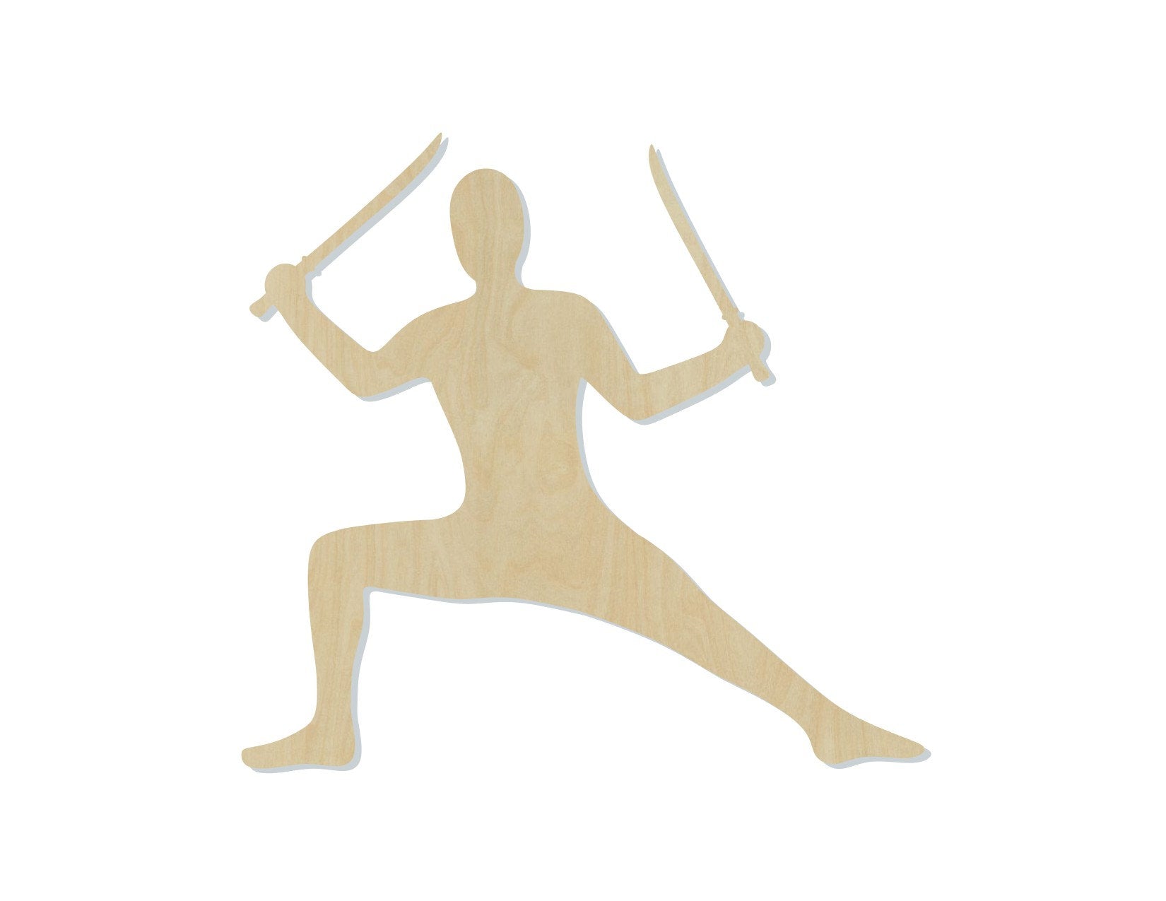 Ninja wood shape wood cutouts Sports DIY paint kit #1783 - Multiple Sizes Available - Unfinished Wood Cutout Shapes
