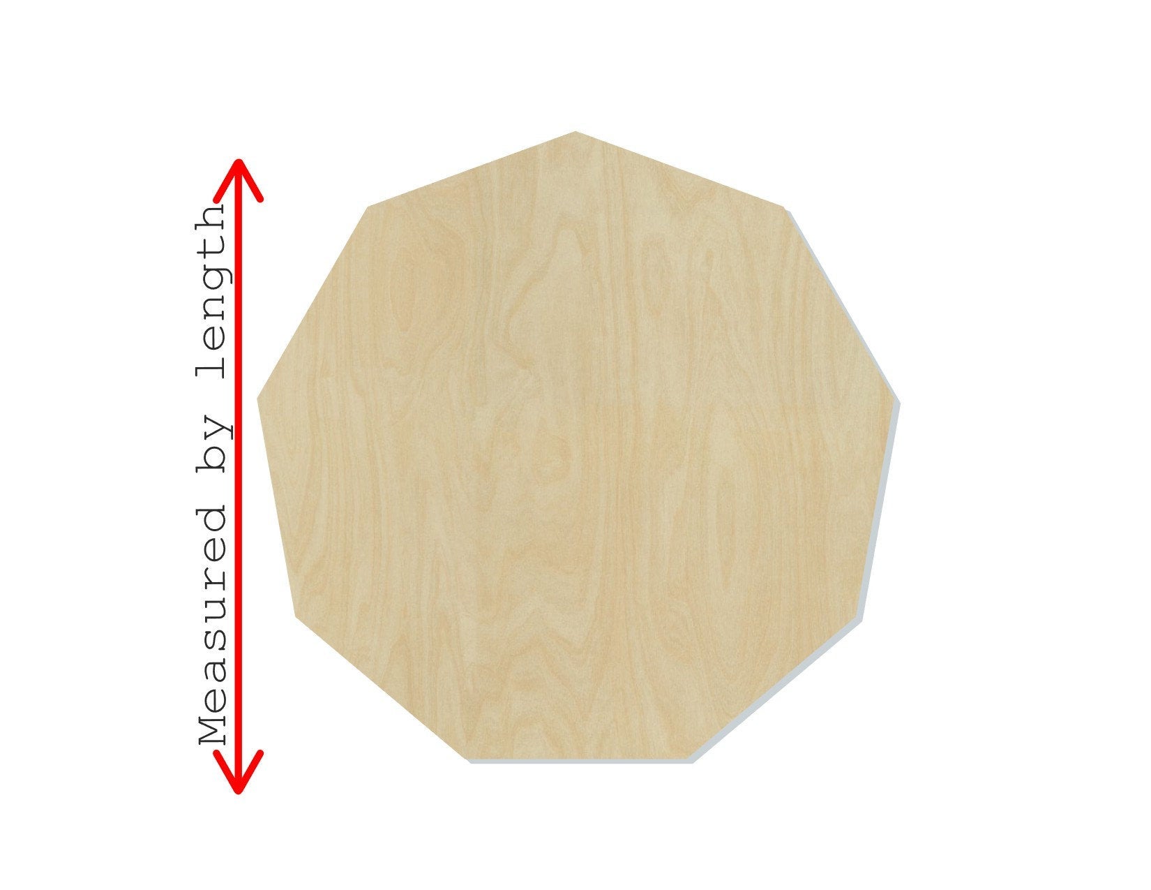 Nonagon wood shape wood cutout shape cutouts DIY Paint kit #1785 - Multiple Sizes Available - Unfinished Wood Cutout Shapes