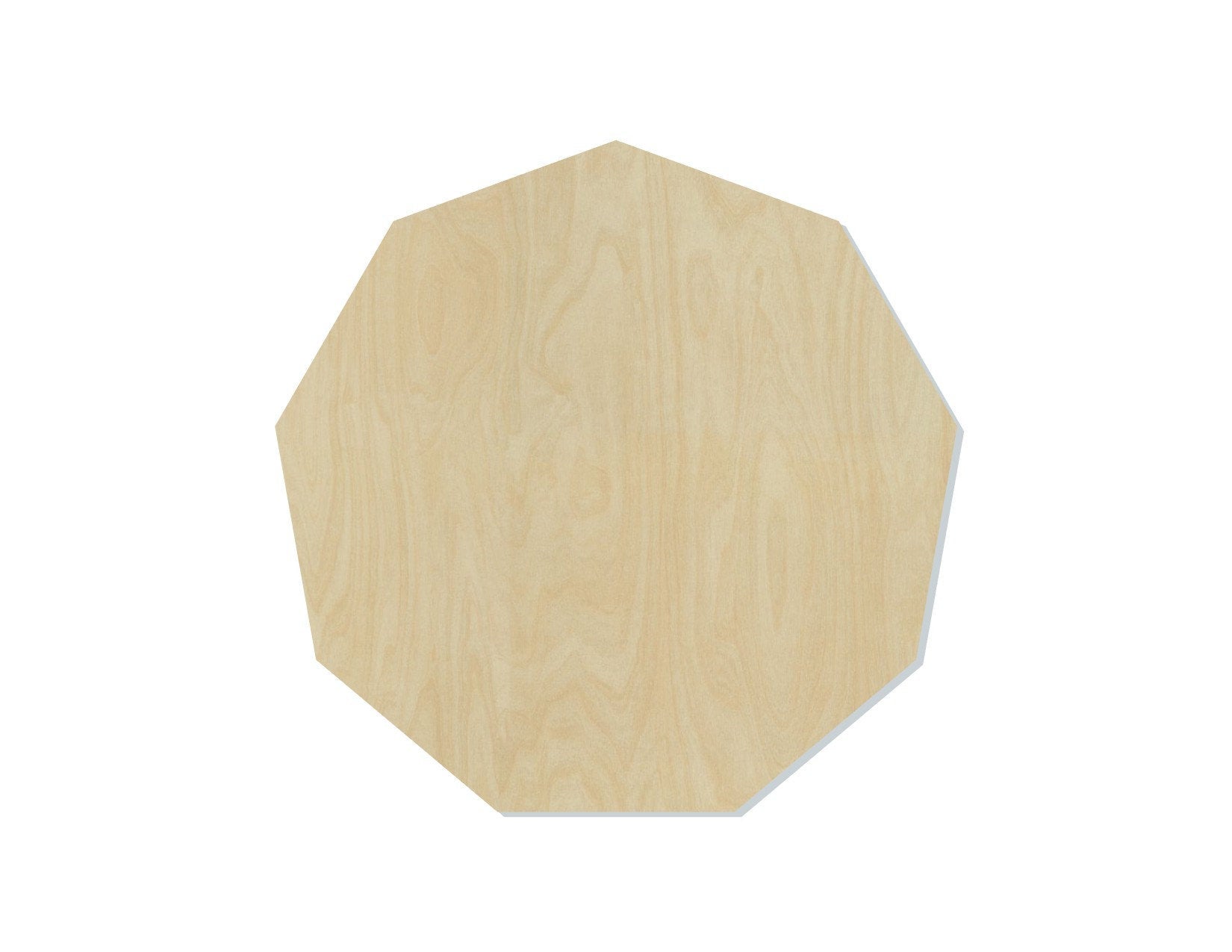 Nonagon wood shape wood cutout shape cutouts DIY Paint kit #1785 - Multiple Sizes Available - Unfinished Wood Cutout Shapes