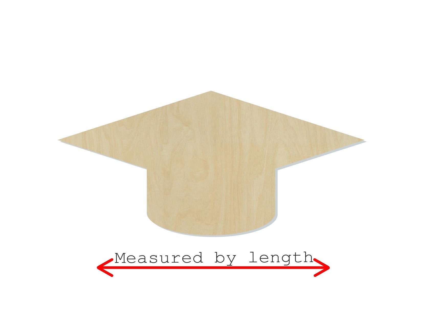 Graduation Cap no Tassel Congratulations High school wood blank cutout #2219 - Multiple Sizes Available - Unfinished Cutout Shapes