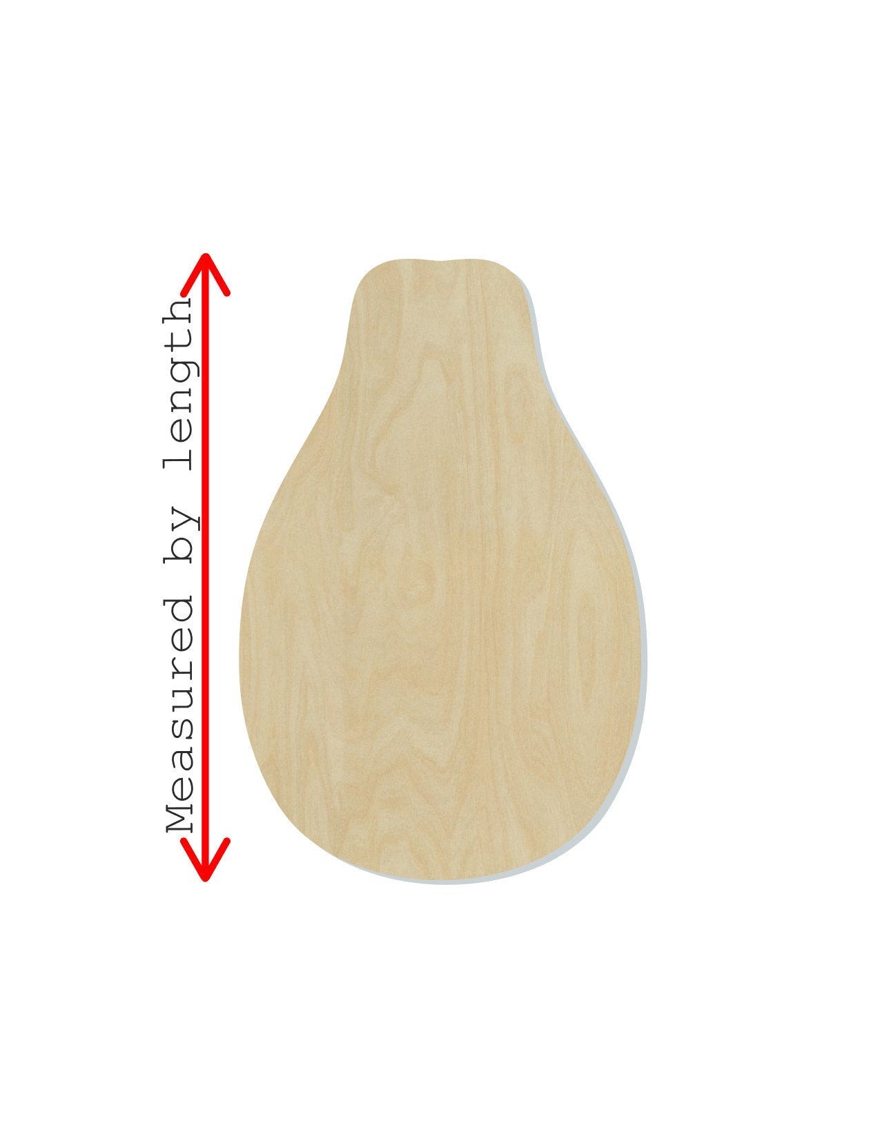 Papaya wood shape wood cutouts food cutouts kitchen decor DIY paint kit #1822 - Multiple Sizes Available - Unfinished Wood Cutout Shapes