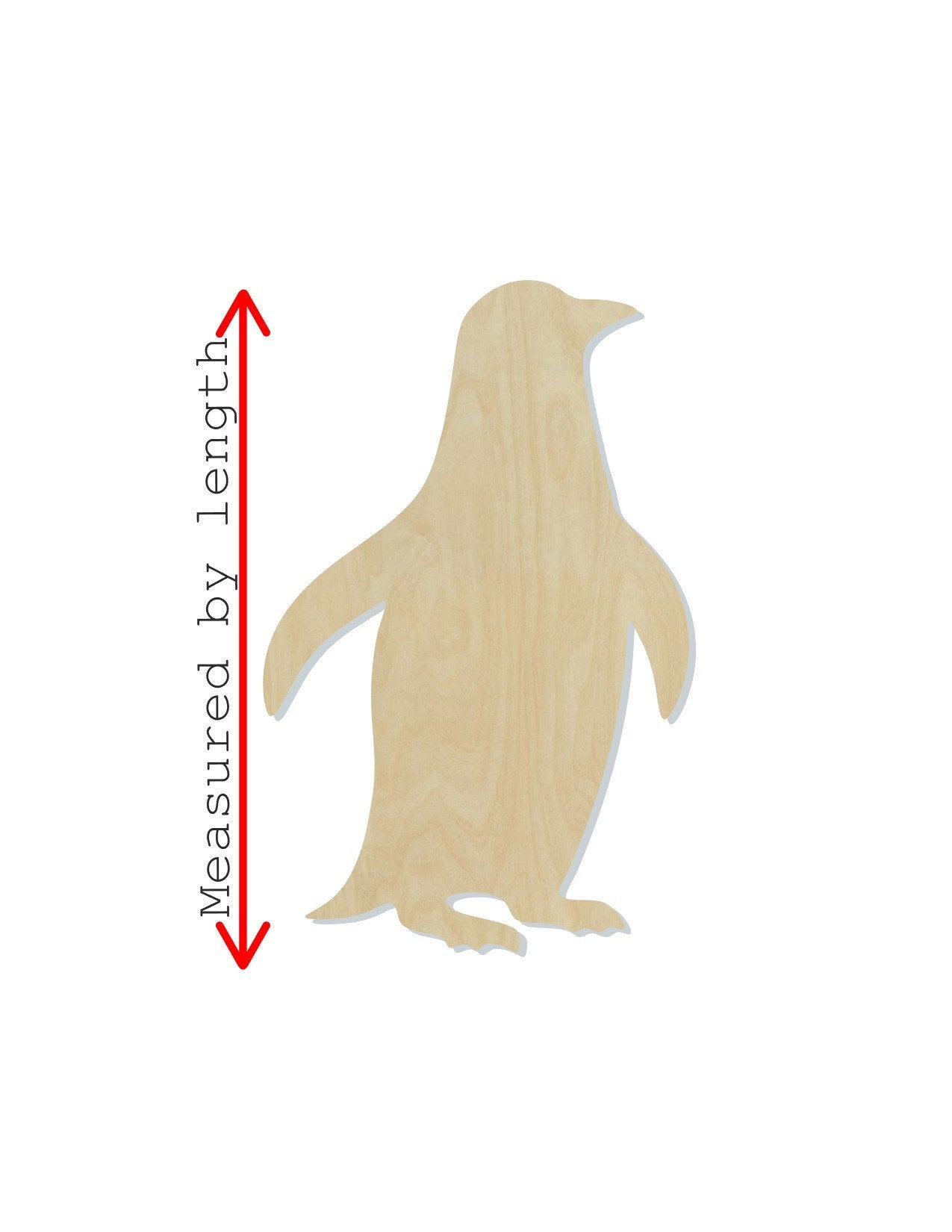 Penguin wood shape wood cutouts animal cutouts animal shapes DIY #1834 - Multiple Sizes Available - Unfinished Wood Cutout Shapes