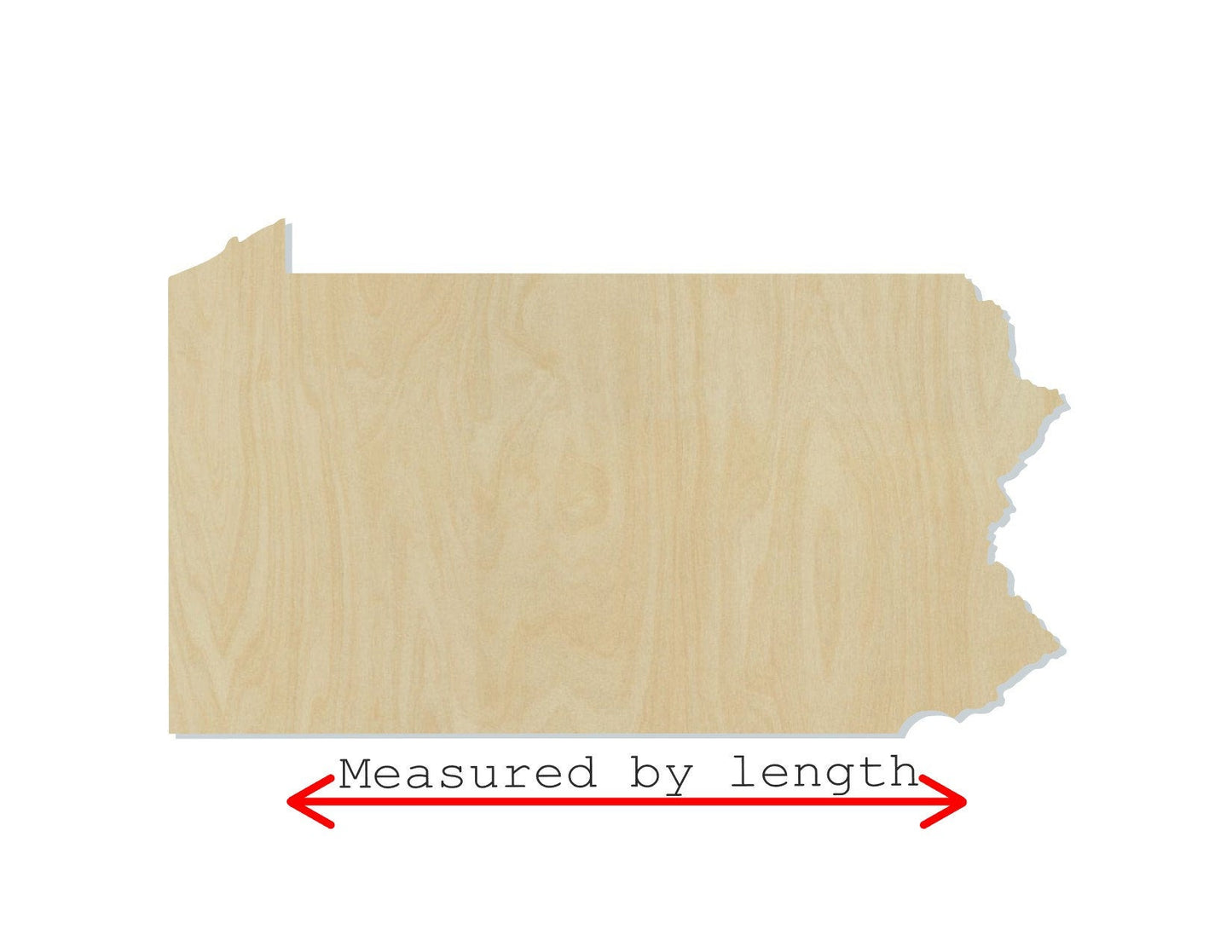 Pennsylvania State wood shape wood cutouts State cutouts State Shapes #1837 - Multiple Sizes Available - Unfinished Wood Cutout Shapes