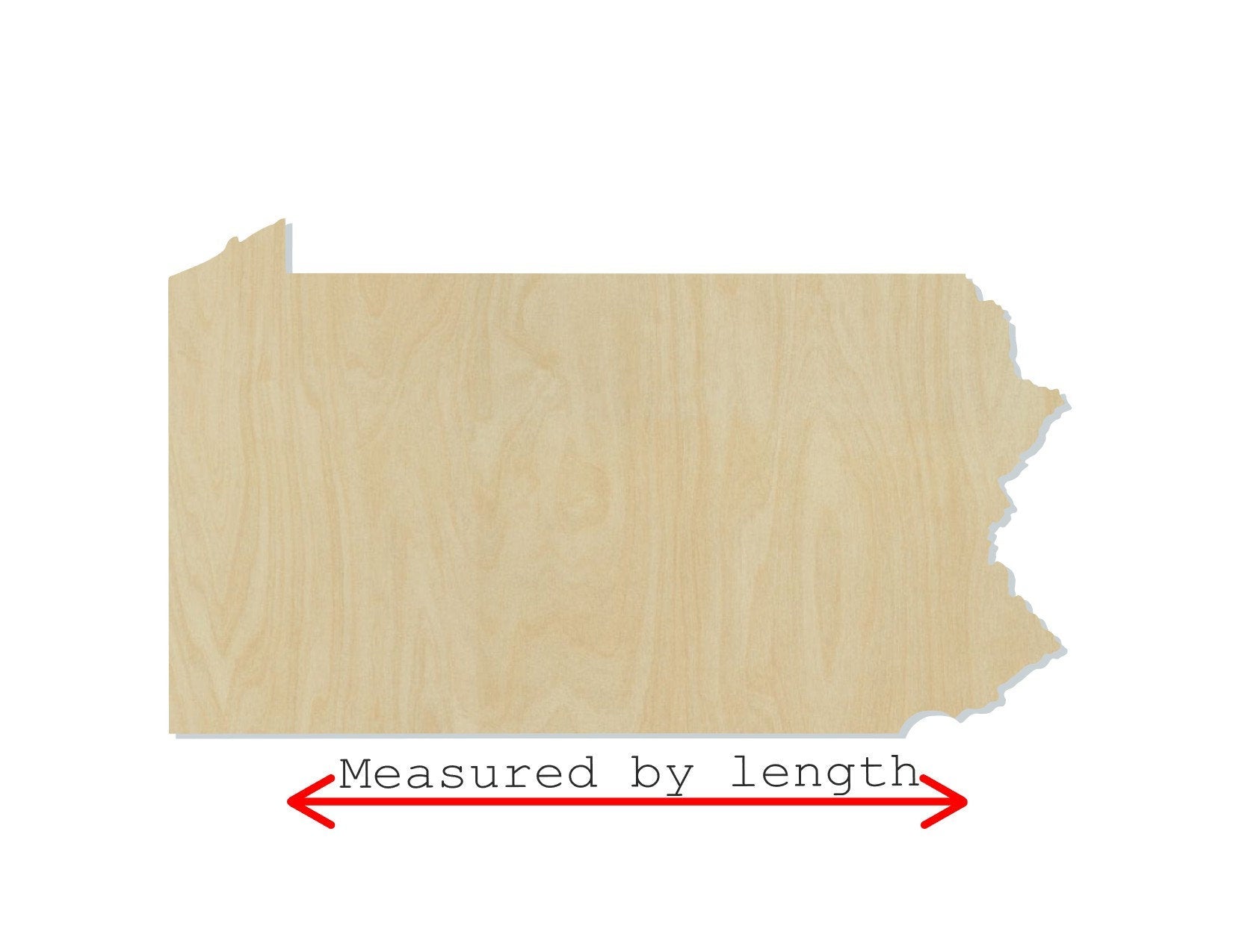 Pennsylvania State wood shape wood cutouts State cutouts State Shapes #1837 - Multiple Sizes Available - Unfinished Wood Cutout Shapes